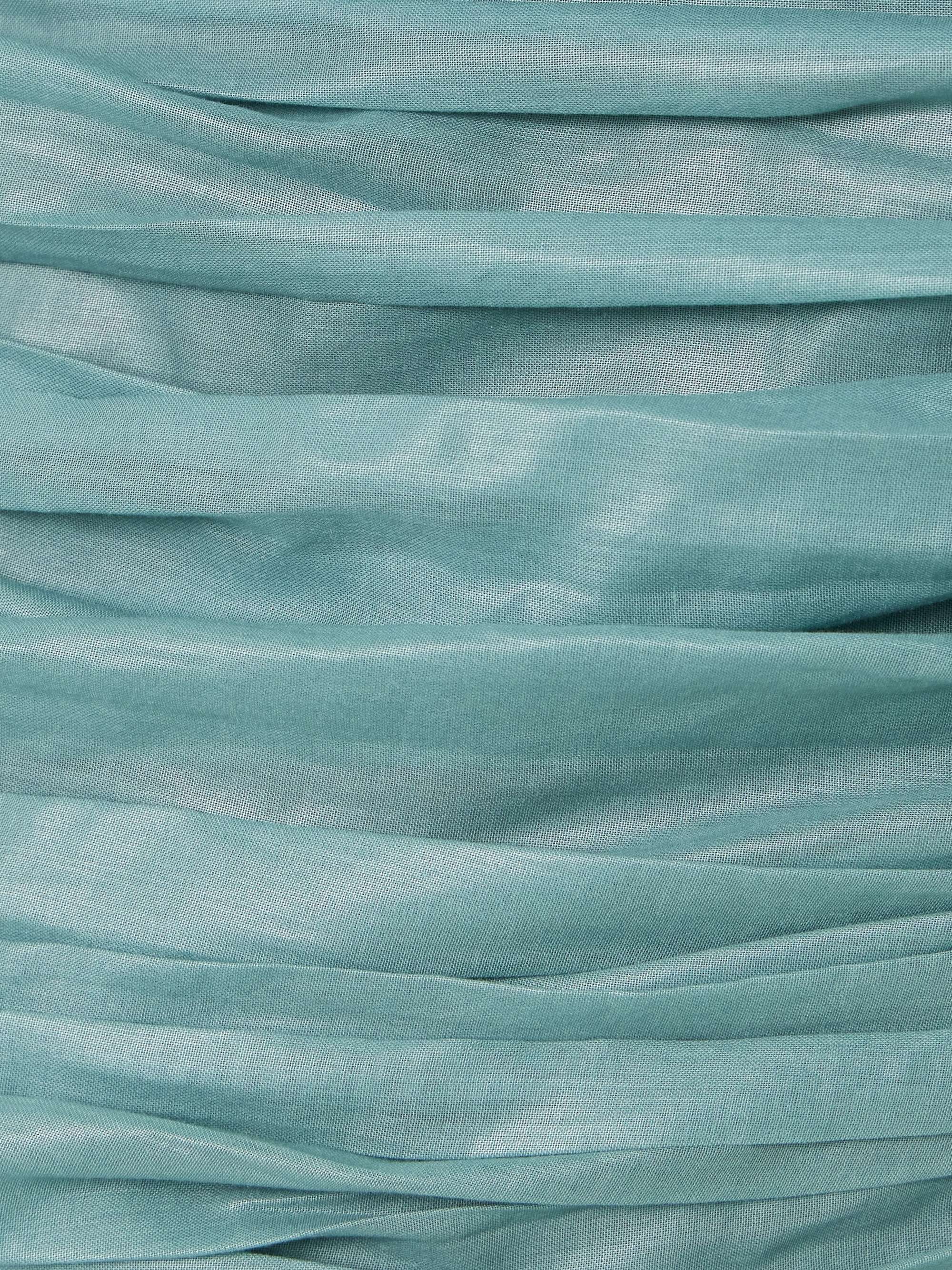 Lulu one-shoulder gathered voile mini dress view