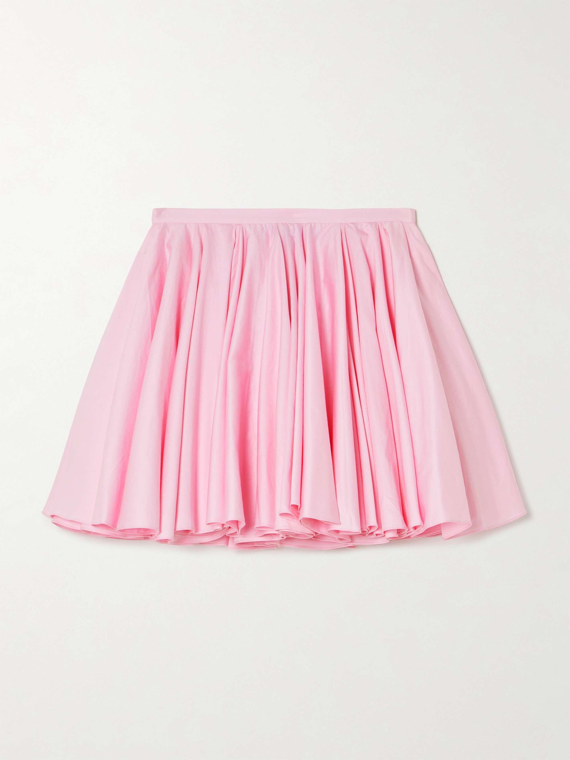 Gathered cotton-poplin mini skirt view