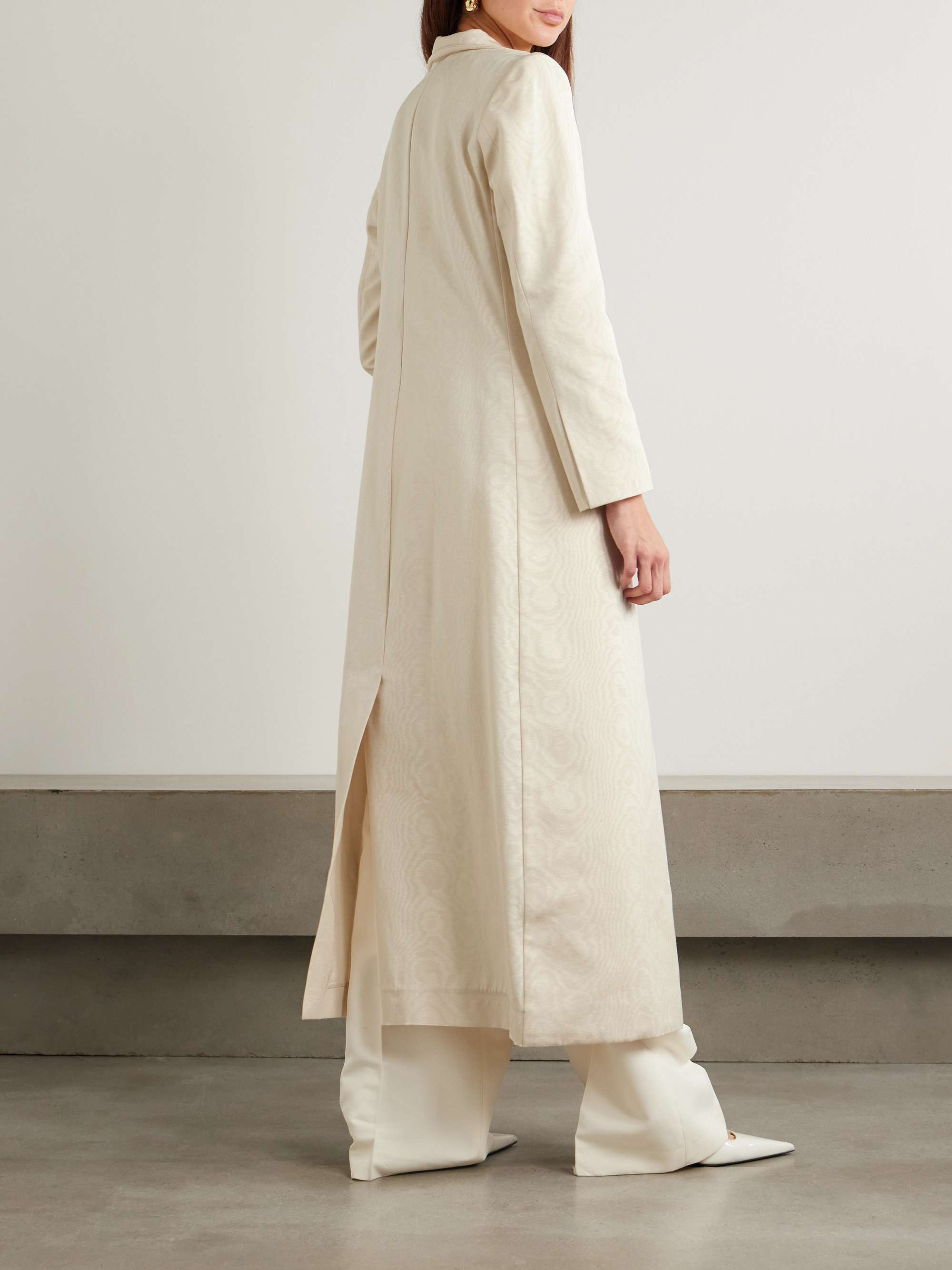 Nouf cotton-blend moire coat view
