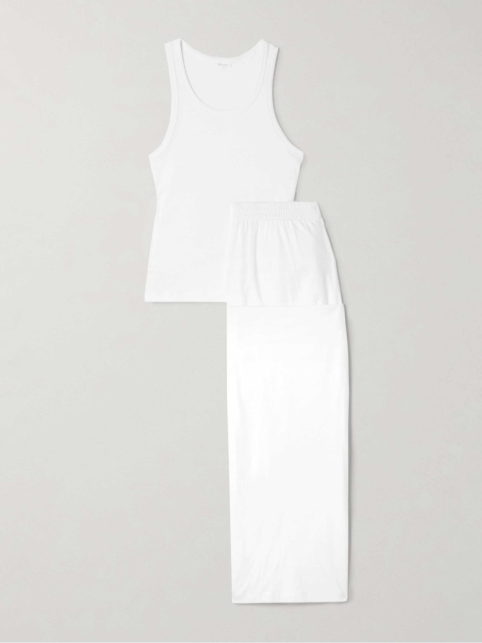 Cathie Cadence organic Pima cotton-jersey tank and pants set view