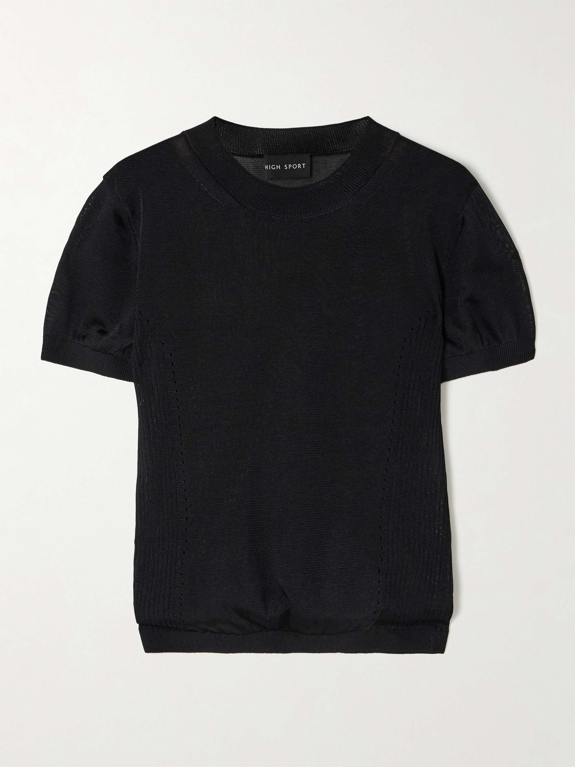 Eden pointelle-knitted T-shirt view