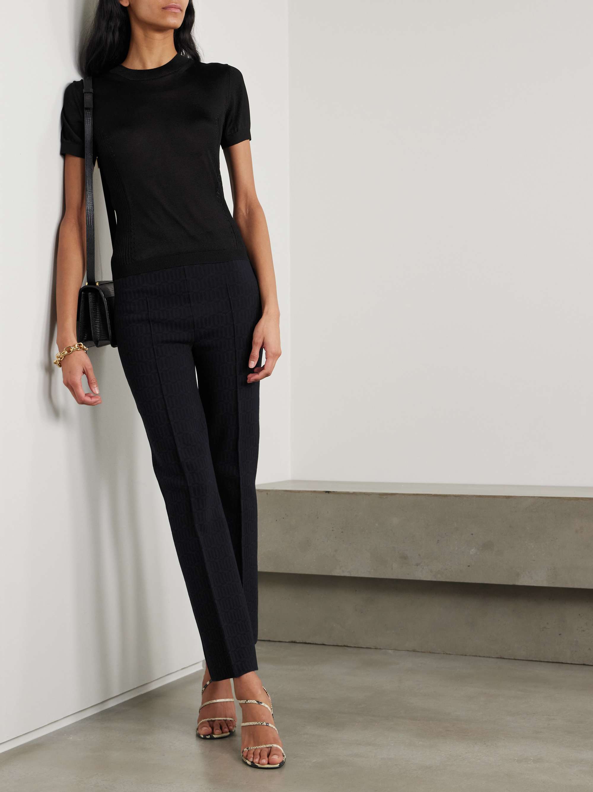 Eden pointelle-knitted T-shirt view