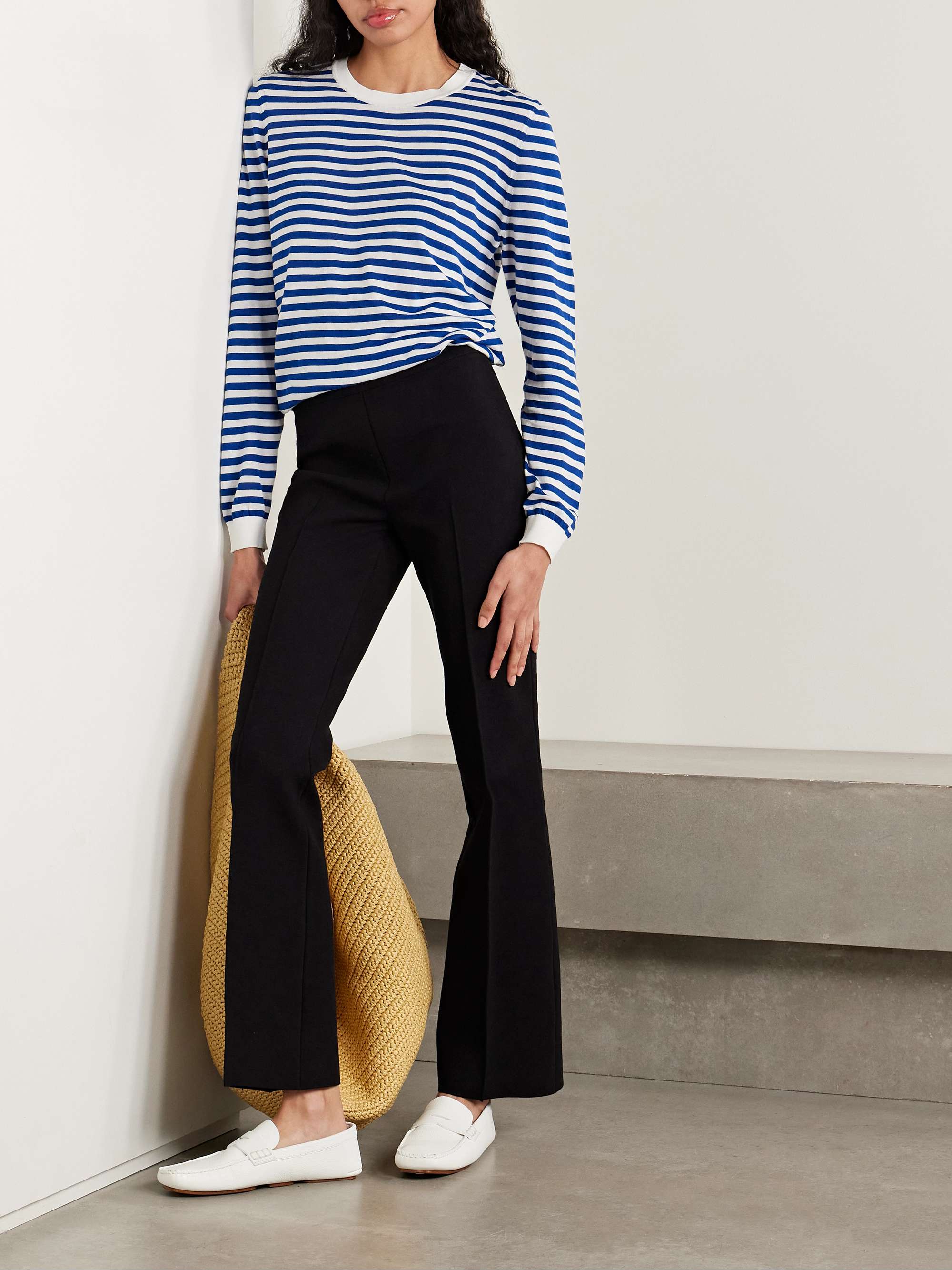 Alex striped cotton top view