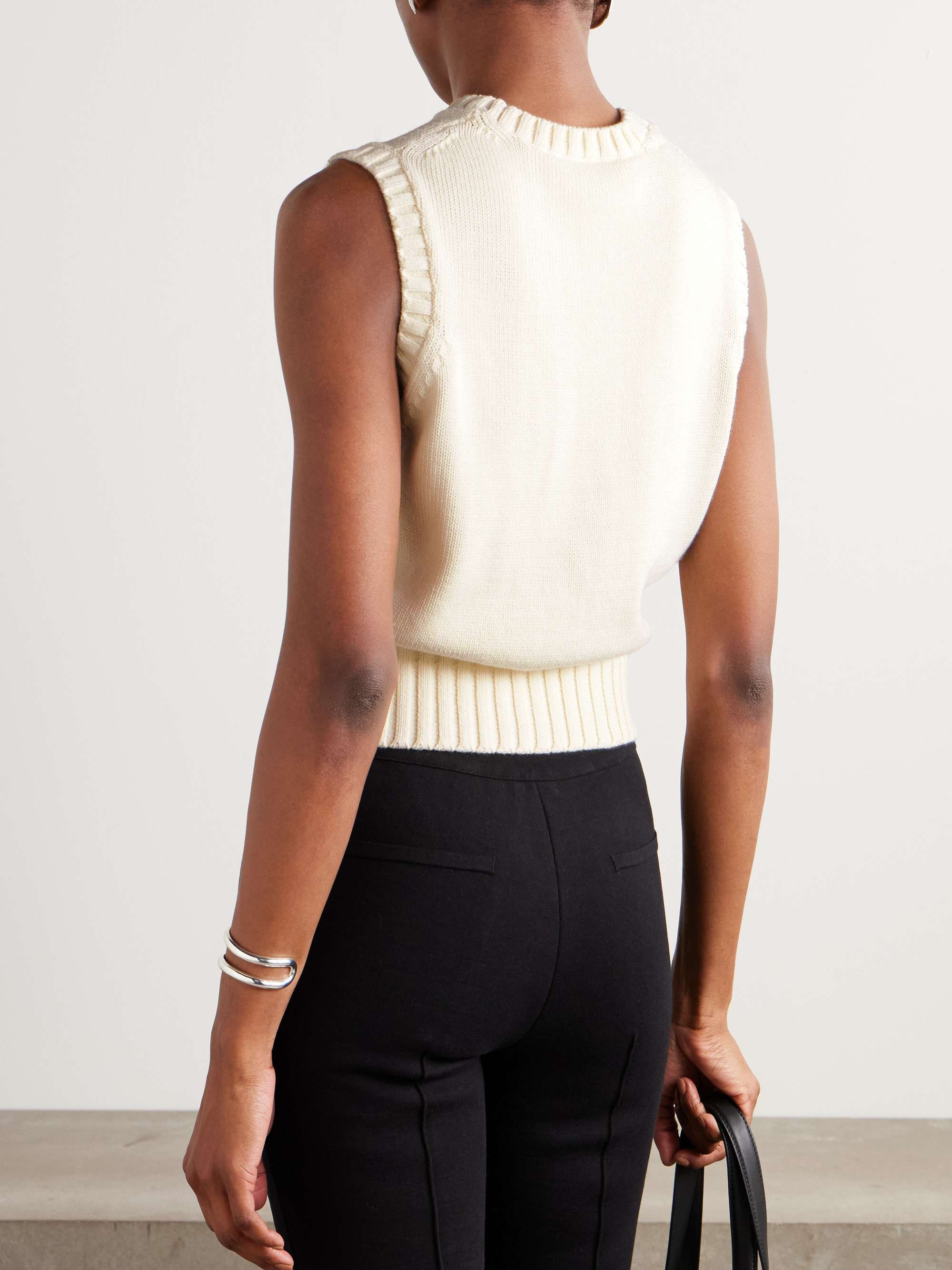 Linda knitted cotton vest view