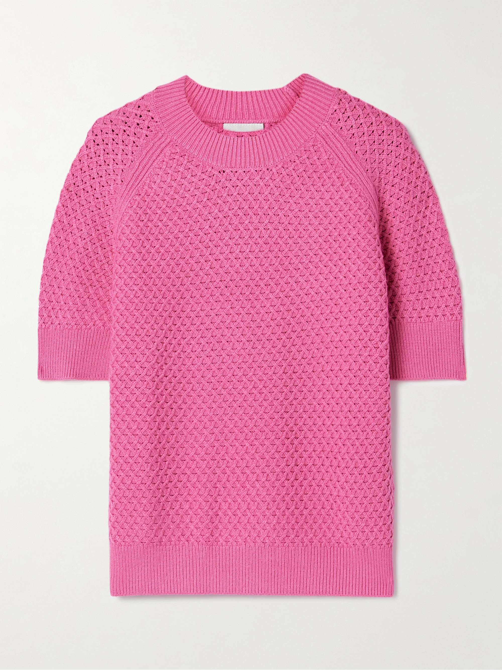 Lucy waffle-knit sweater view