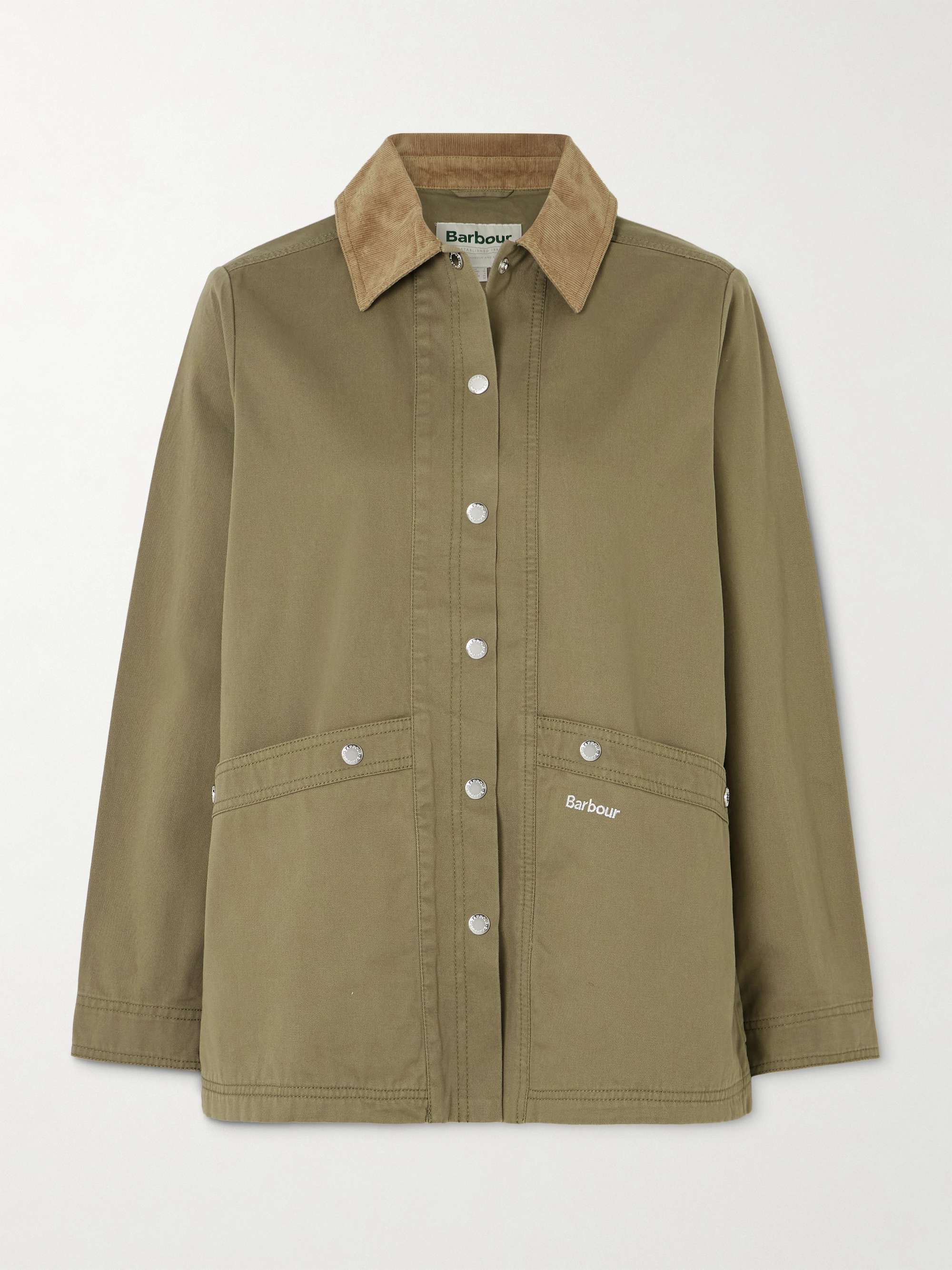 Sonnie corduroy-trimmed cotton-canvas jacket view