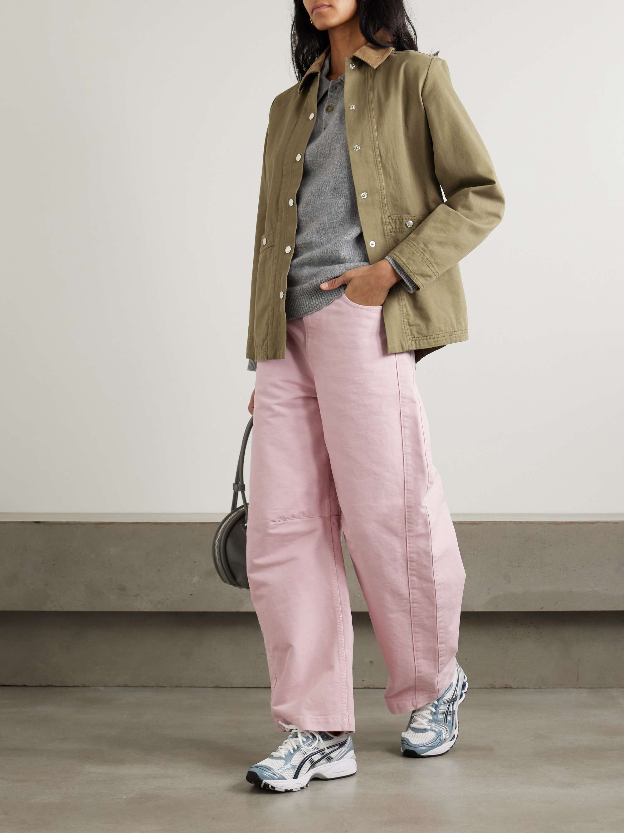 Sonnie corduroy-trimmed cotton-canvas jacket view