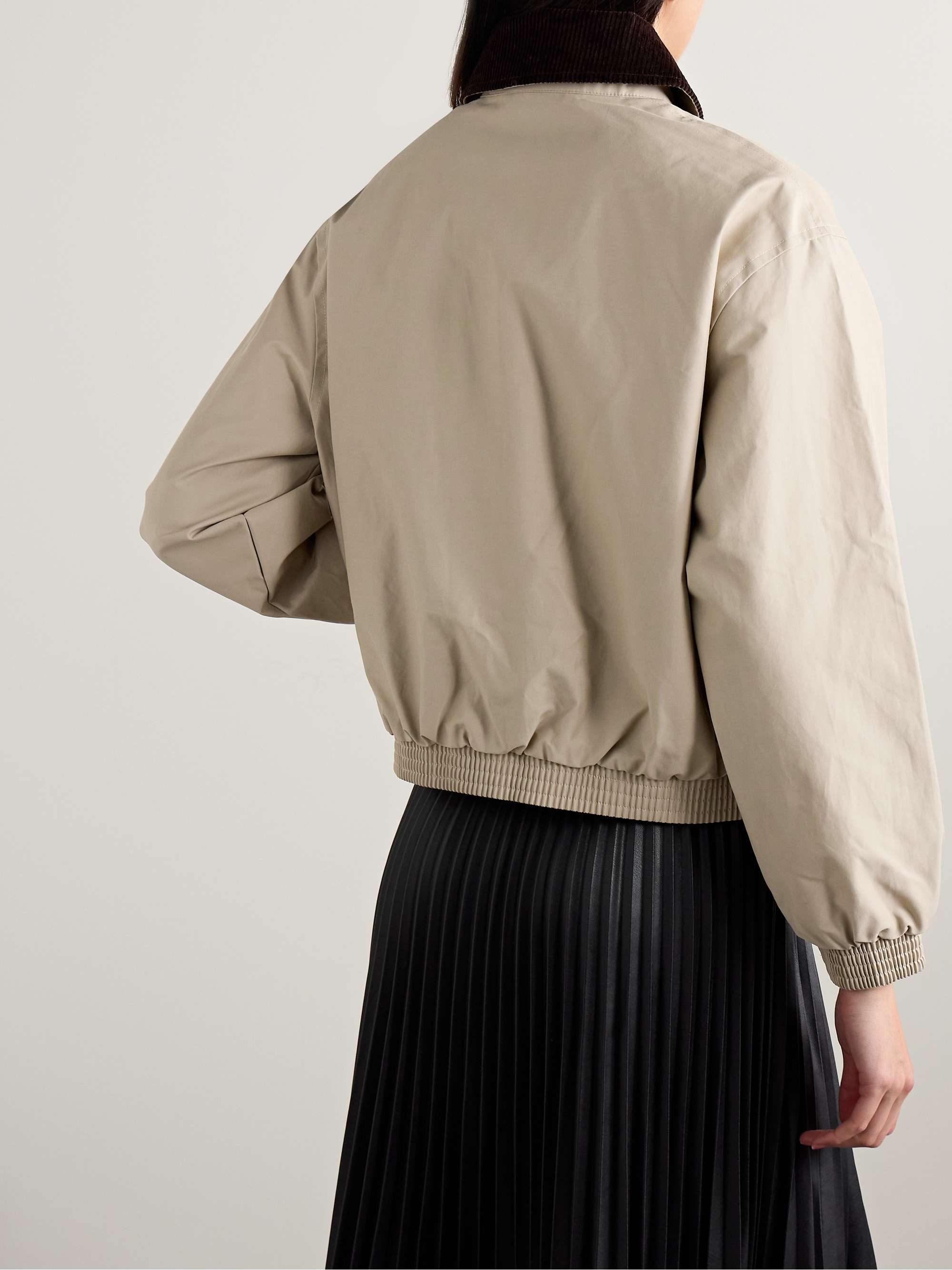 + Barbour The Edit by Alexa Anna corduroy-trimmed cotton-blend jacket view