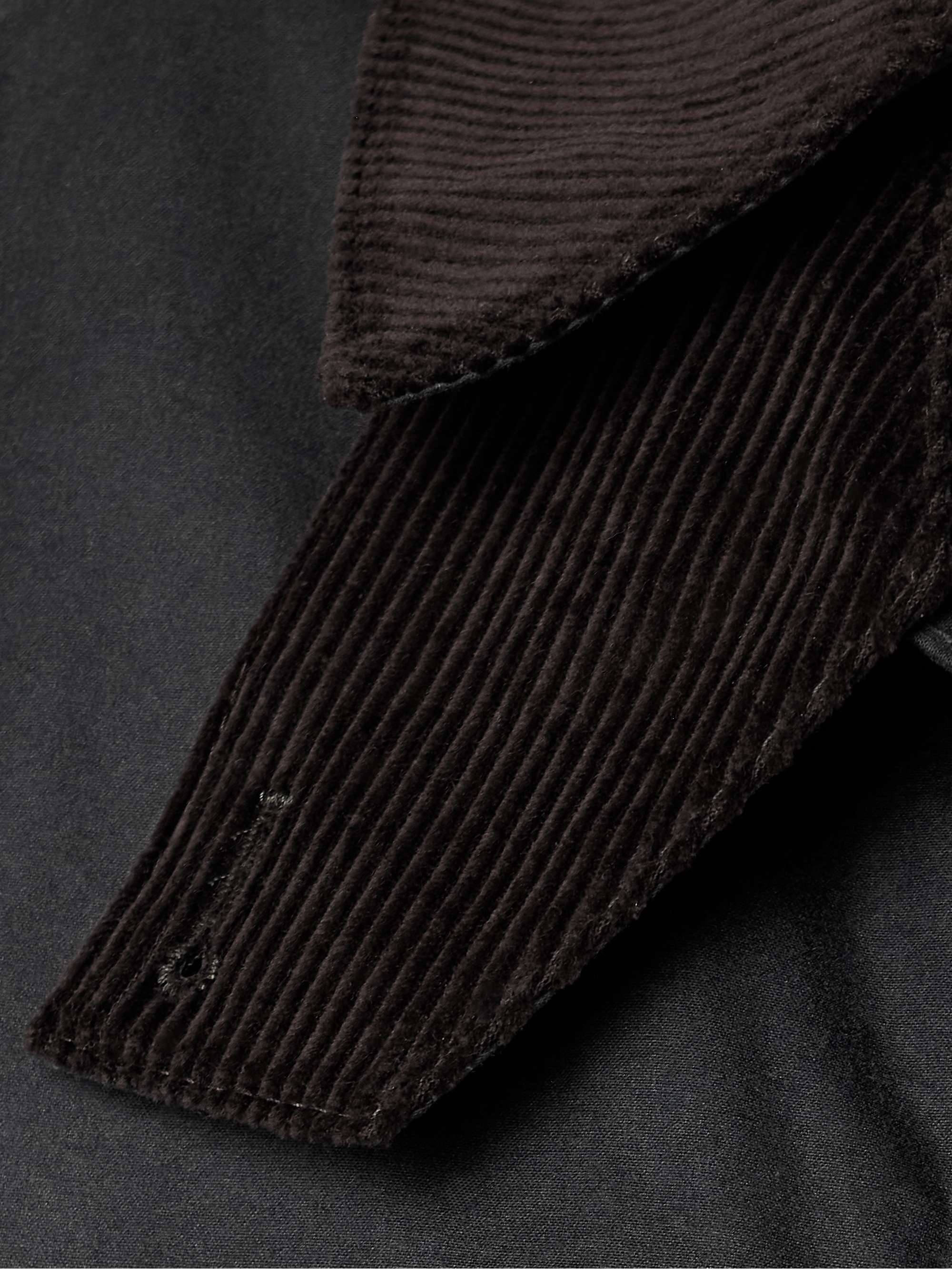+ Barbour The Edit by Alexa Loren corduroy-trimmed waxed-cotton jacket view
