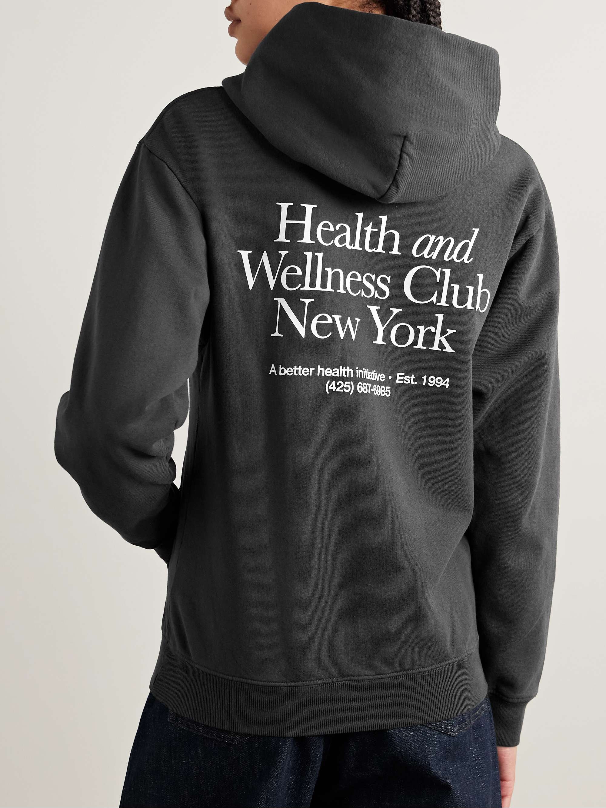 Printed cotton-jersey hoodie view