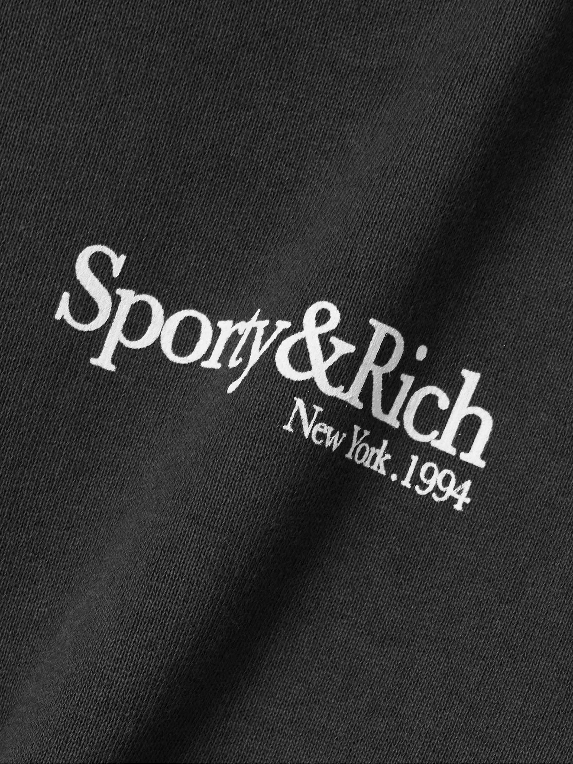 Printed cotton-jersey hoodie view
