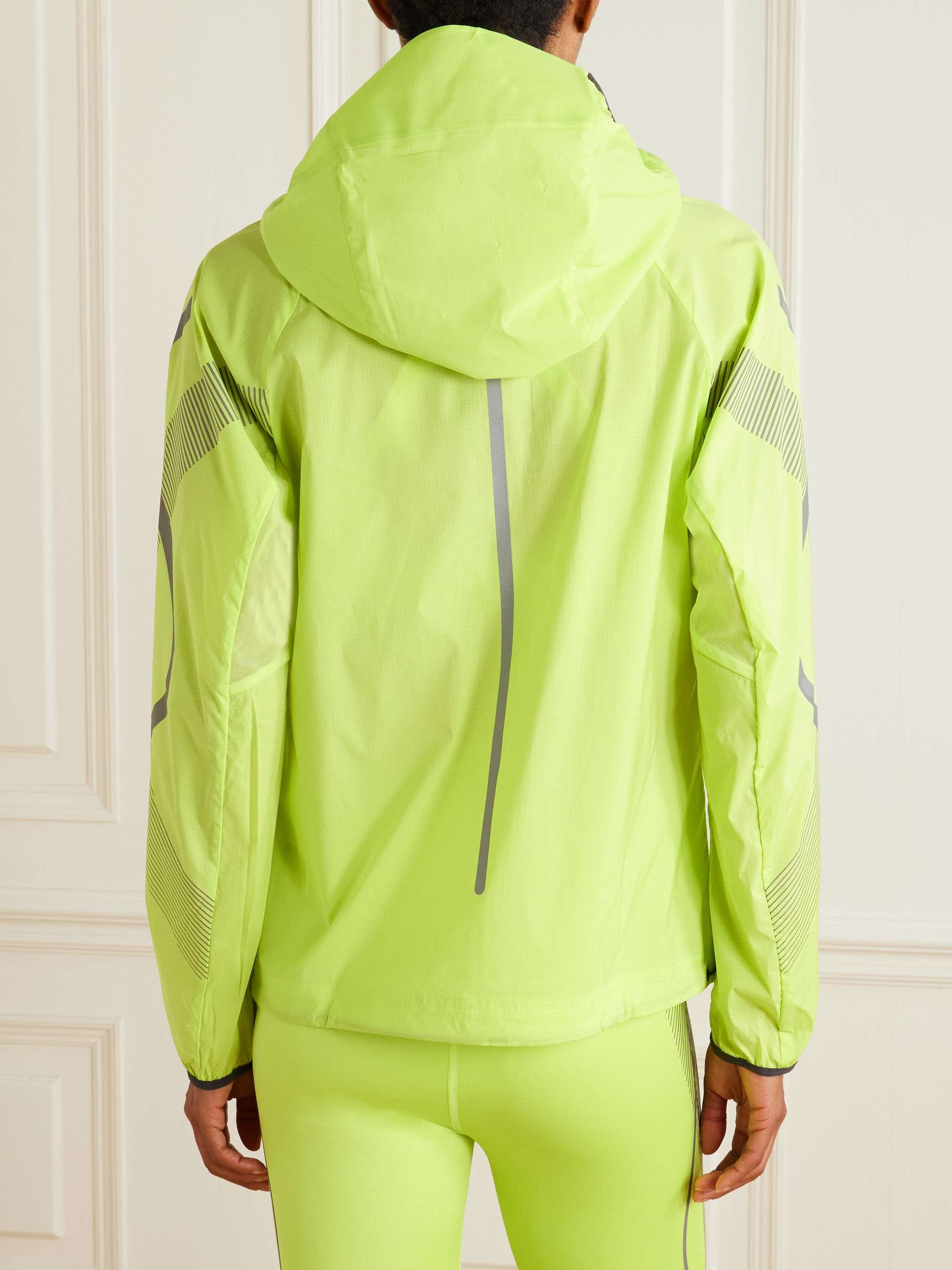 TruePace hooded neon recycled-shell track jacket view