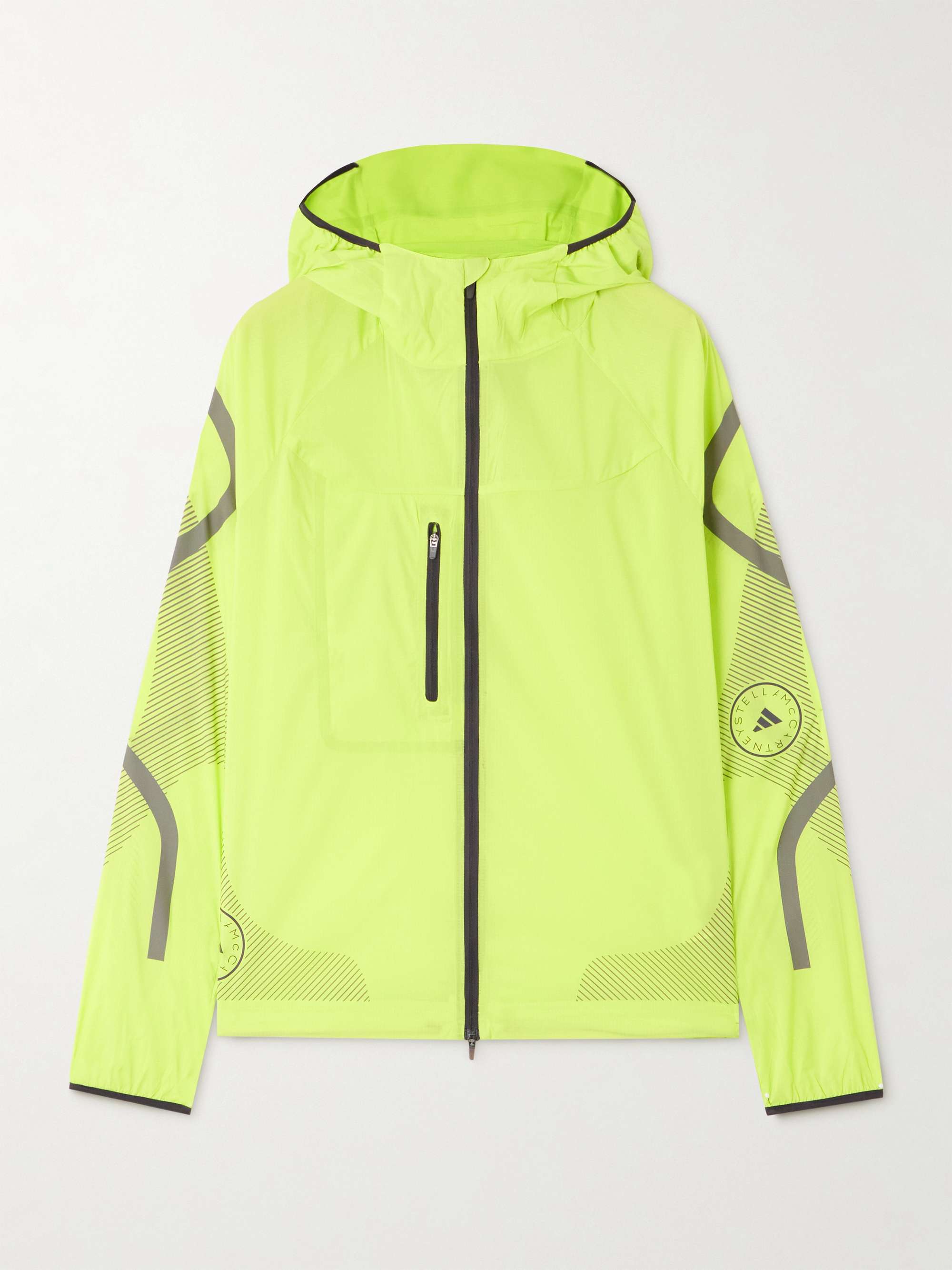 TruePace hooded neon recycled-shell track jacket view