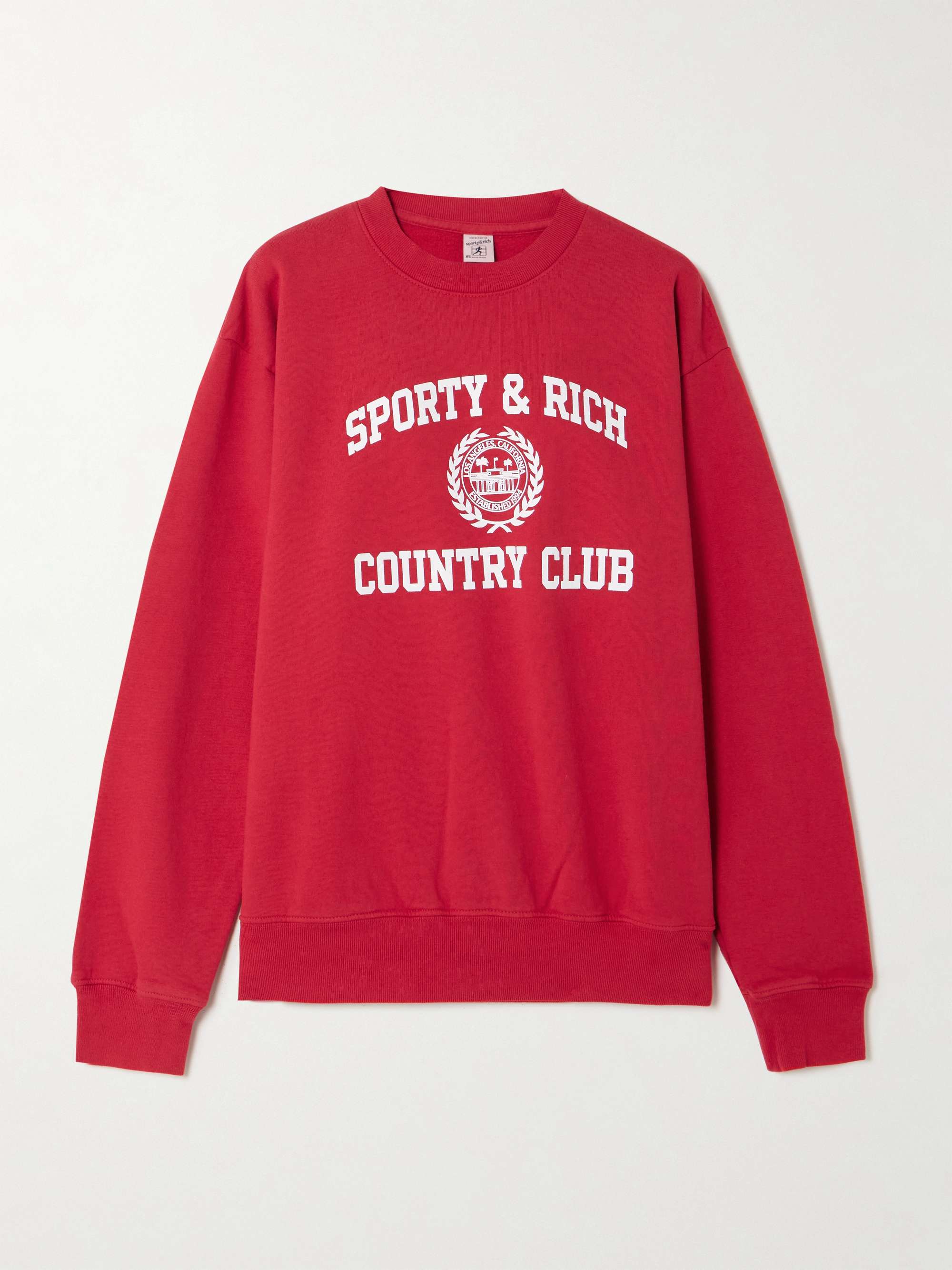 Varsity Crest printed cotton-jersey sweatshirt view
