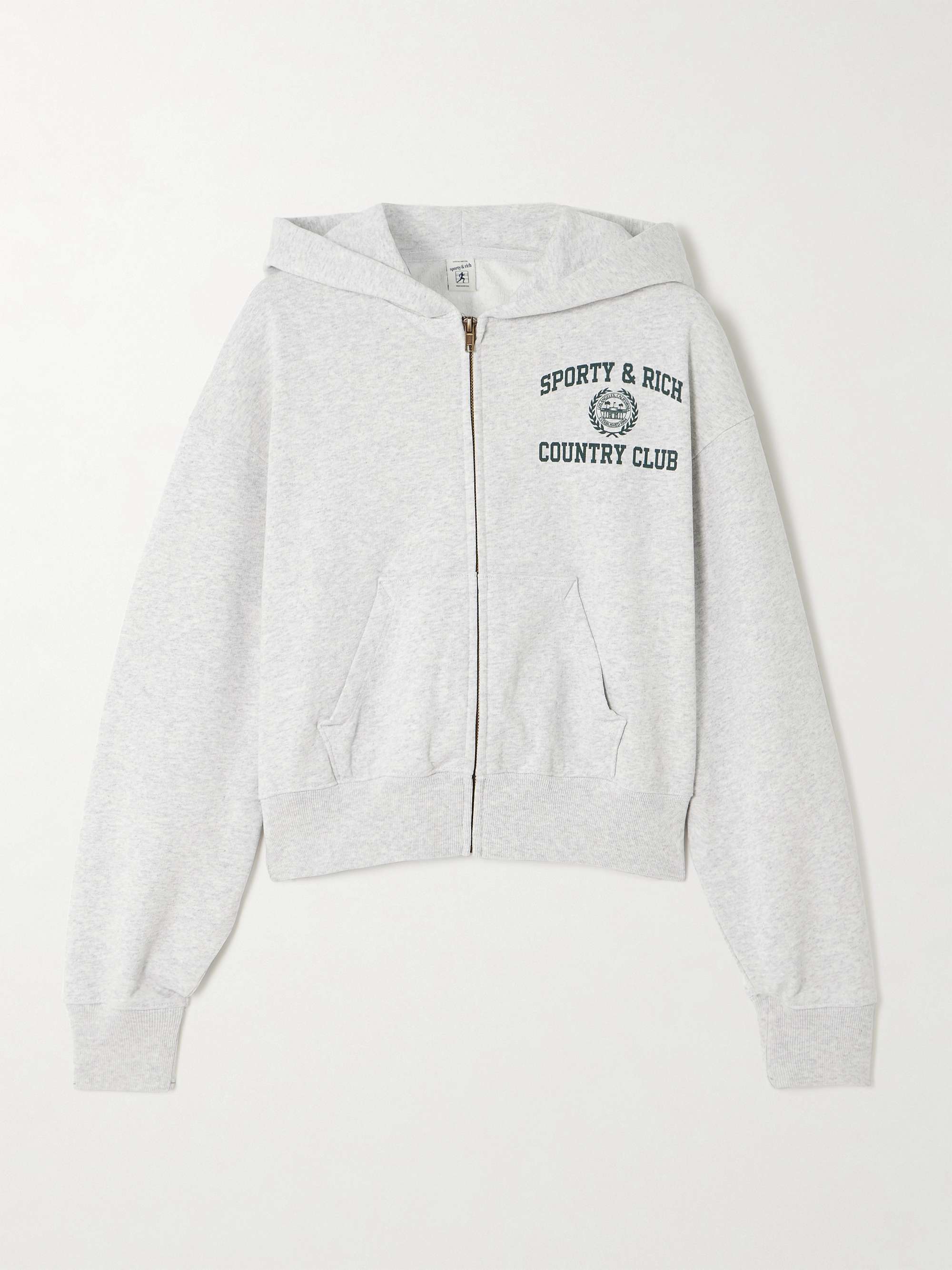 Varsity Crest printed cotton-jersey hoodie view