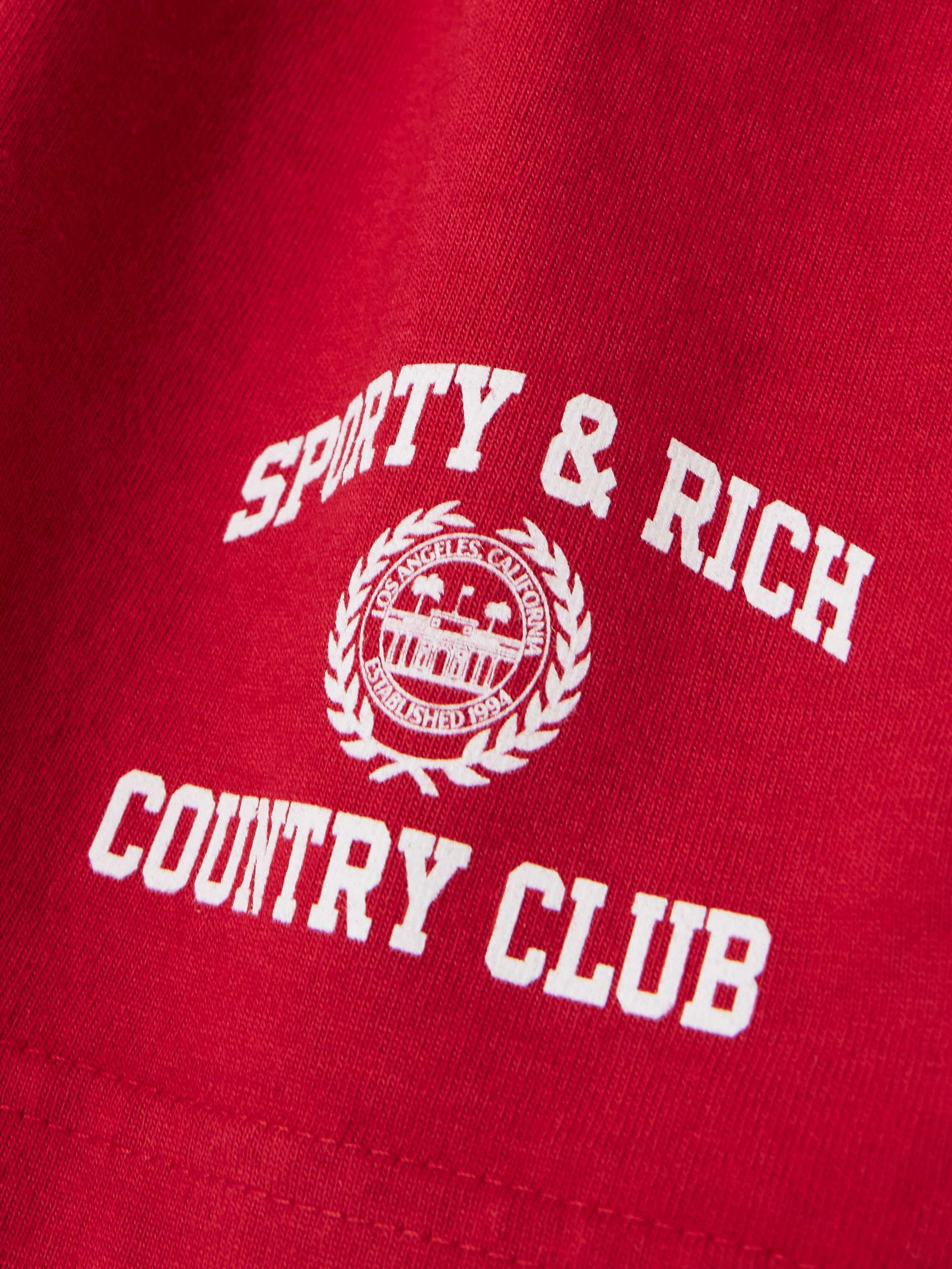 Varsity printed cotton-jersey shorts view