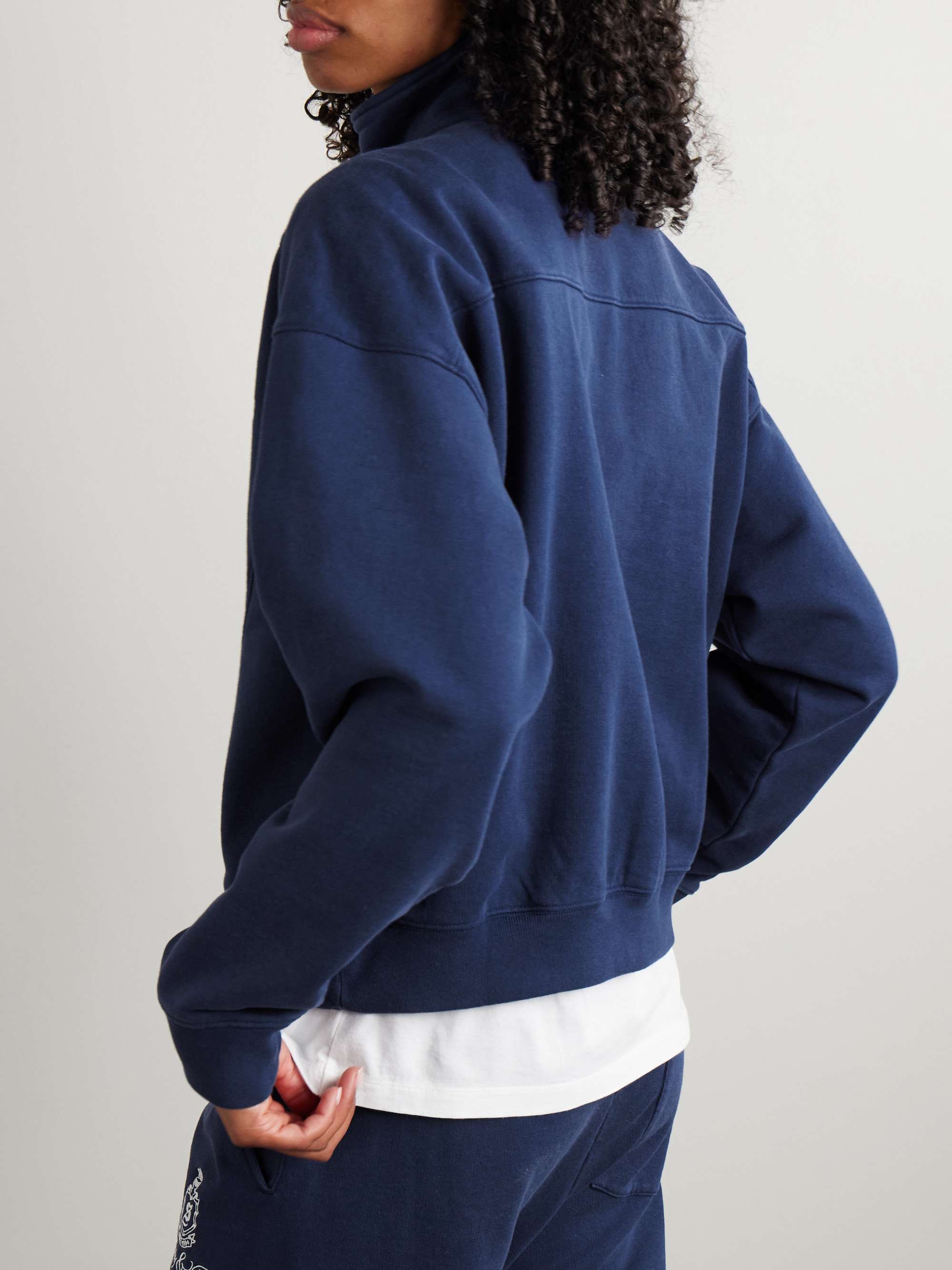 Vendome embroidered cotton-jersey sweatshirt view