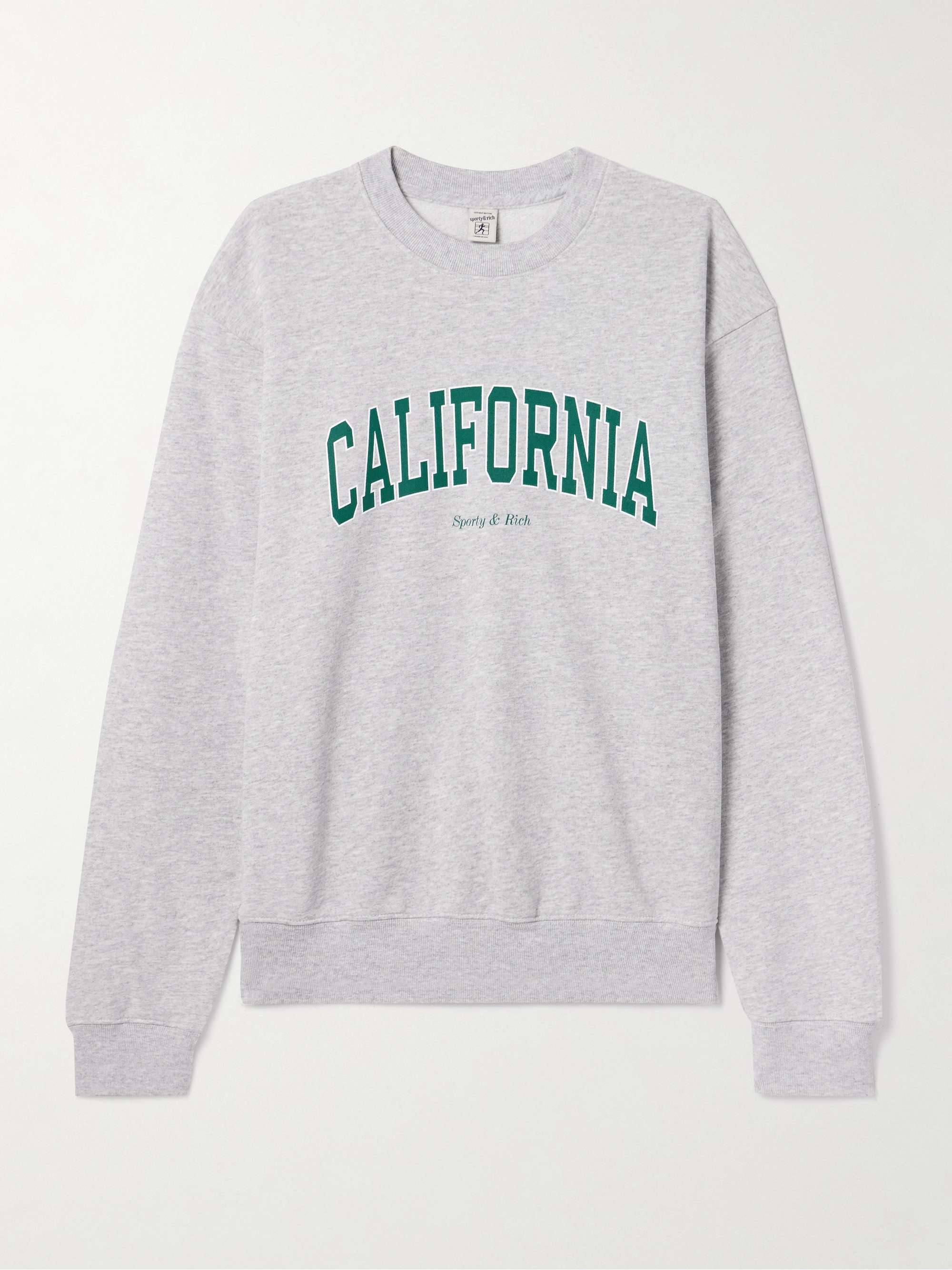 Printed cotton-blend jersey sweatshirt view