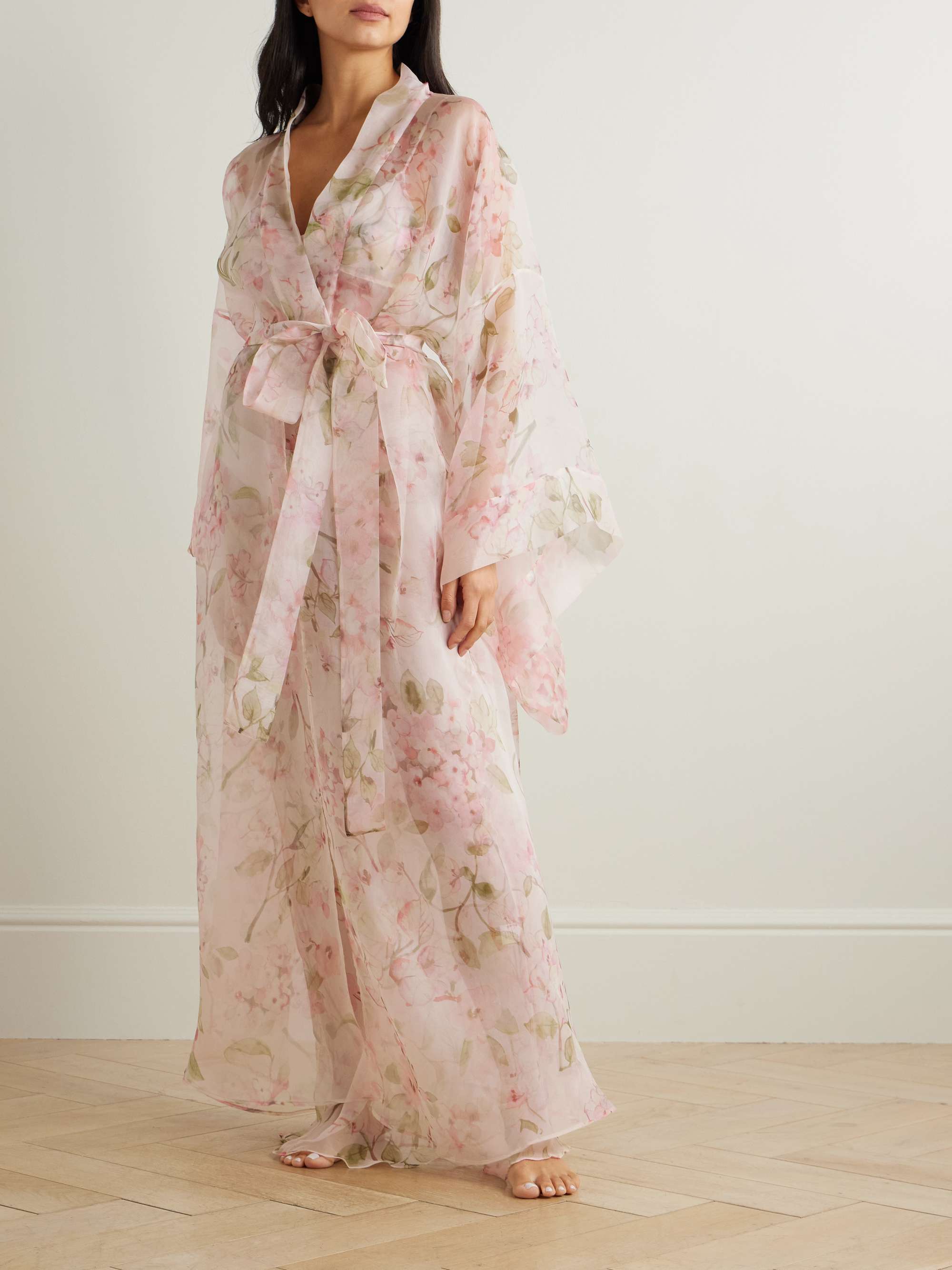 Jumeirah floral-print silk-georgette robe view