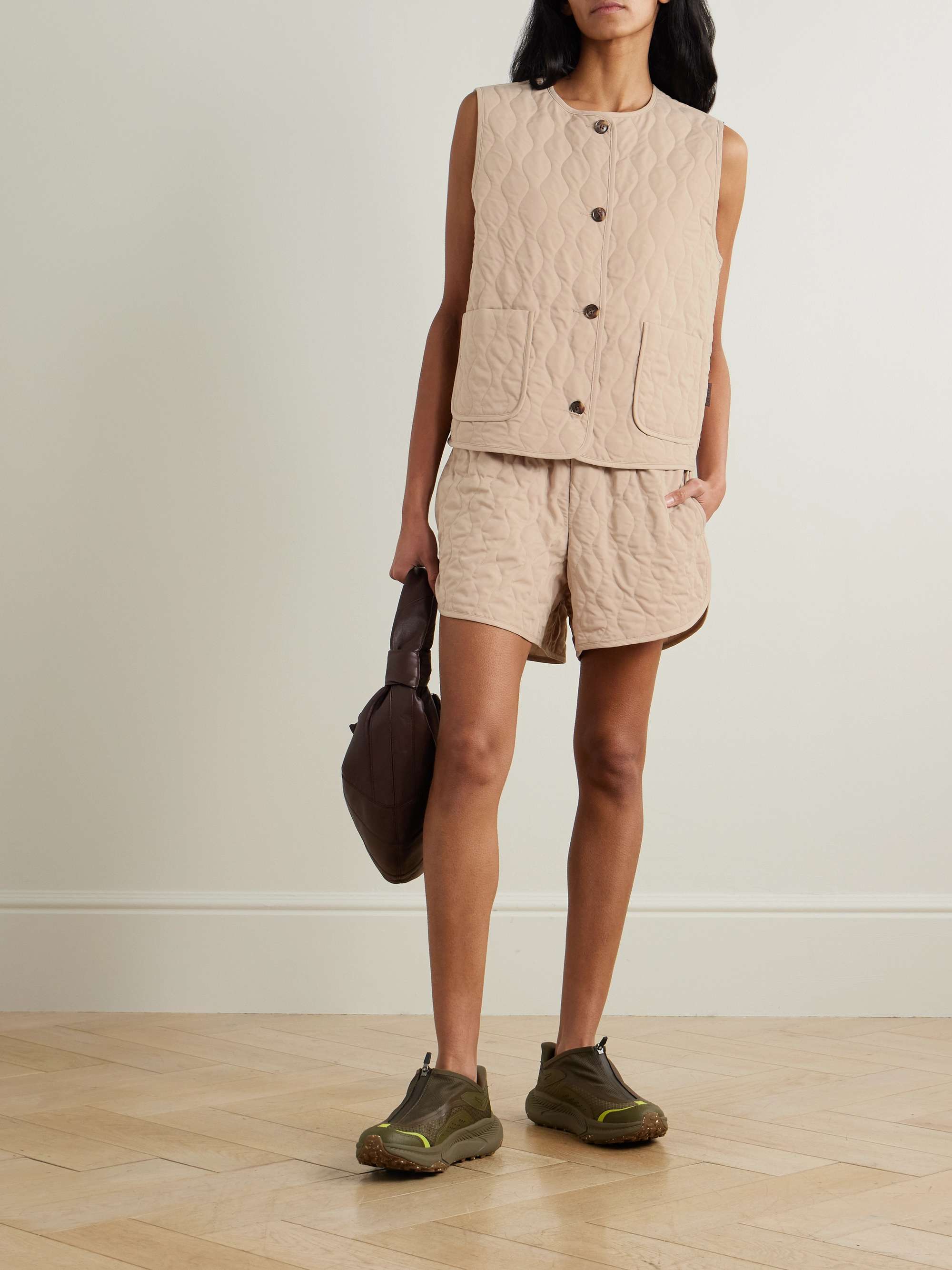 Catrine quilted padded twill shorts view