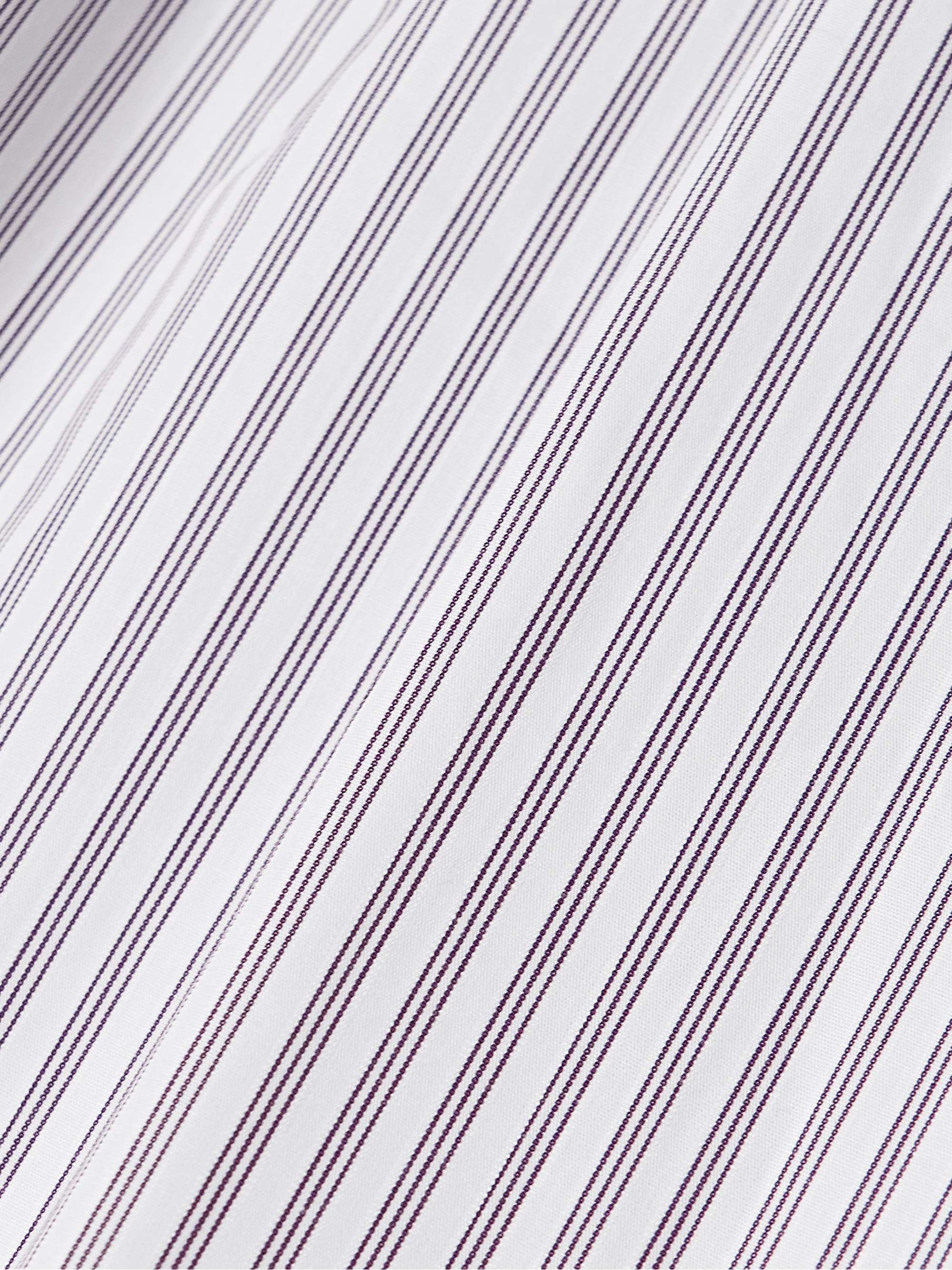 Yoshi pinstriped cotton-blend poplin wide-leg pants view