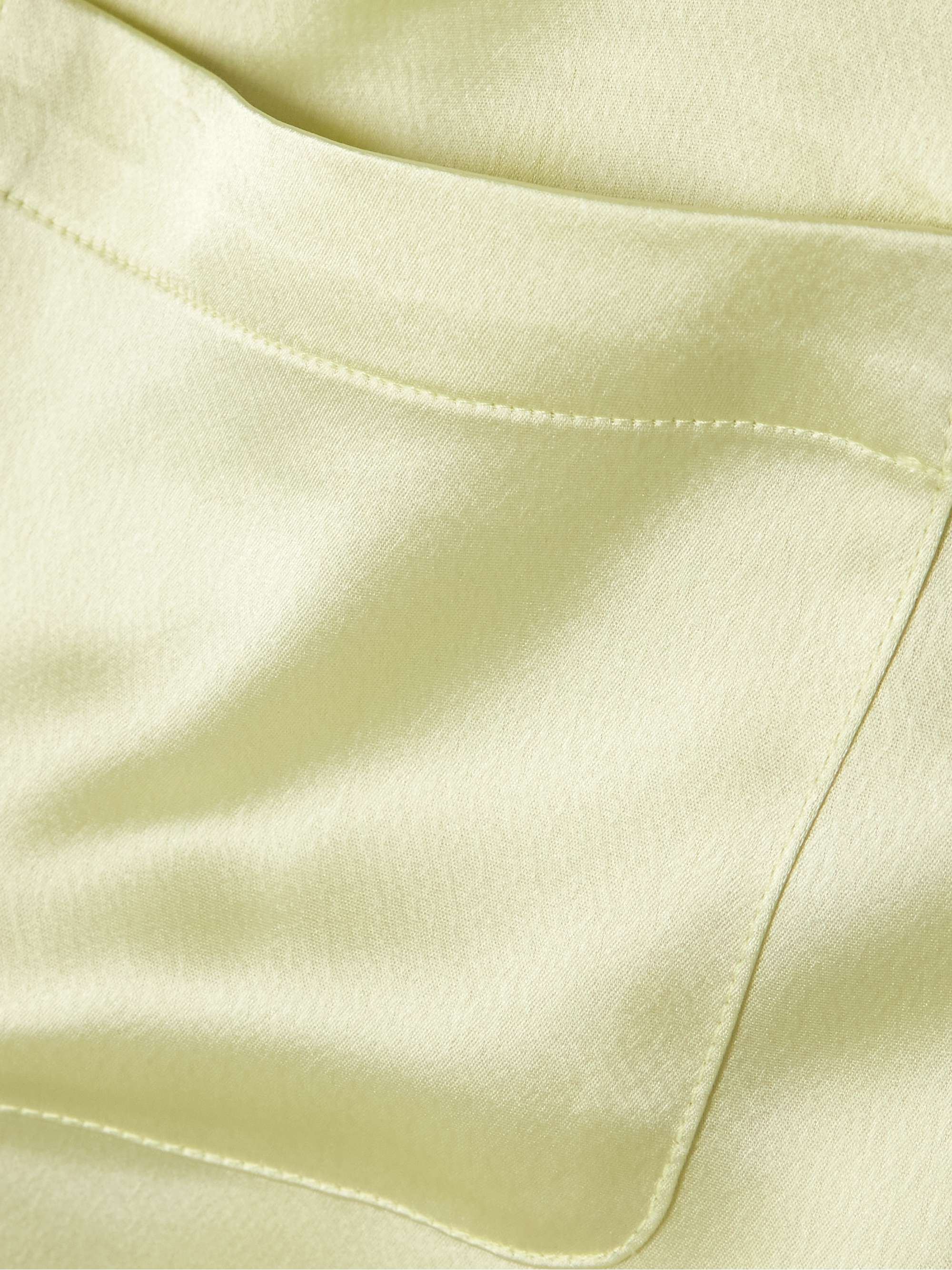 Barb cropped satin wide-leg pants view