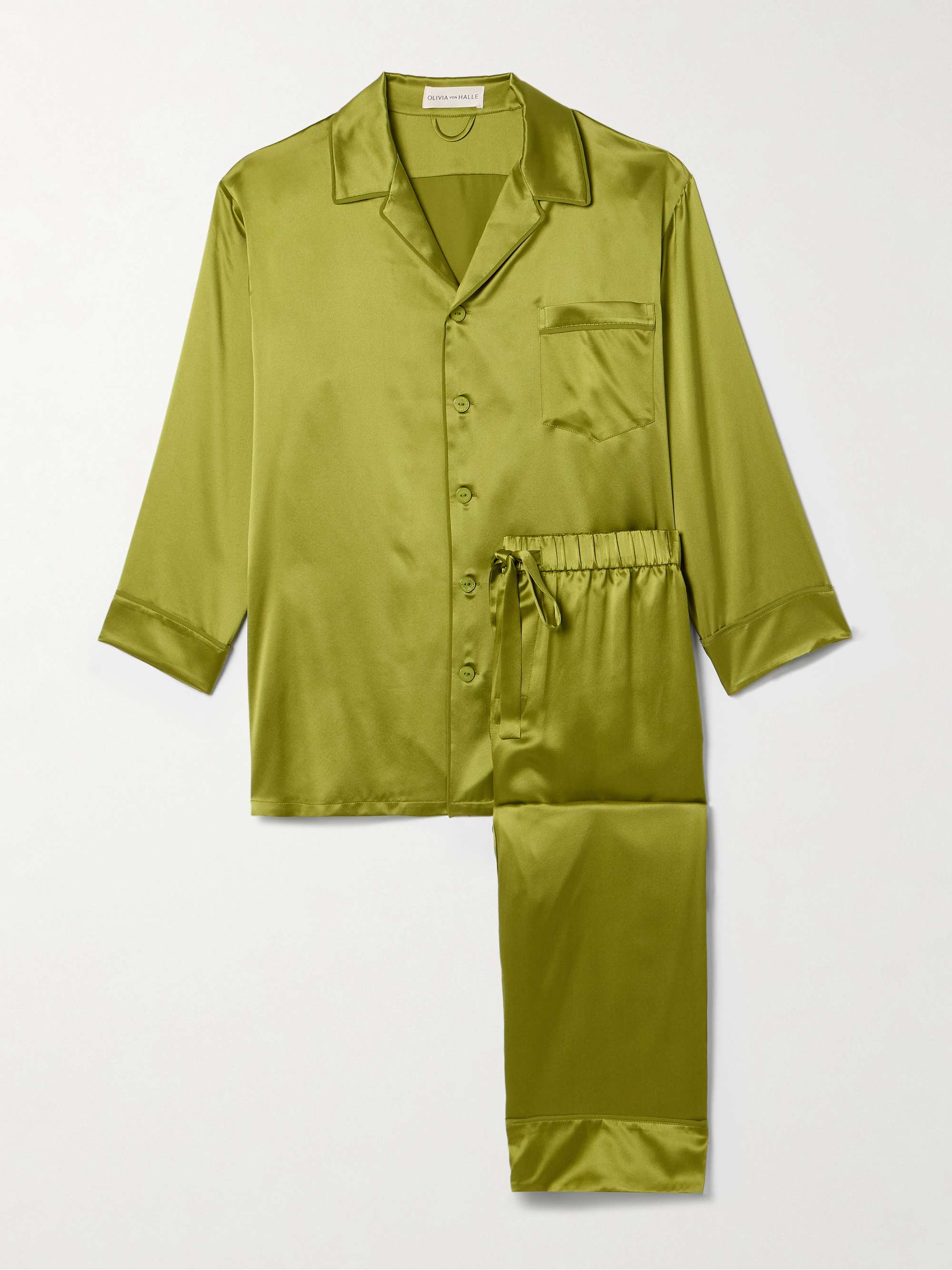 Fifi silk-satin pajama set view
