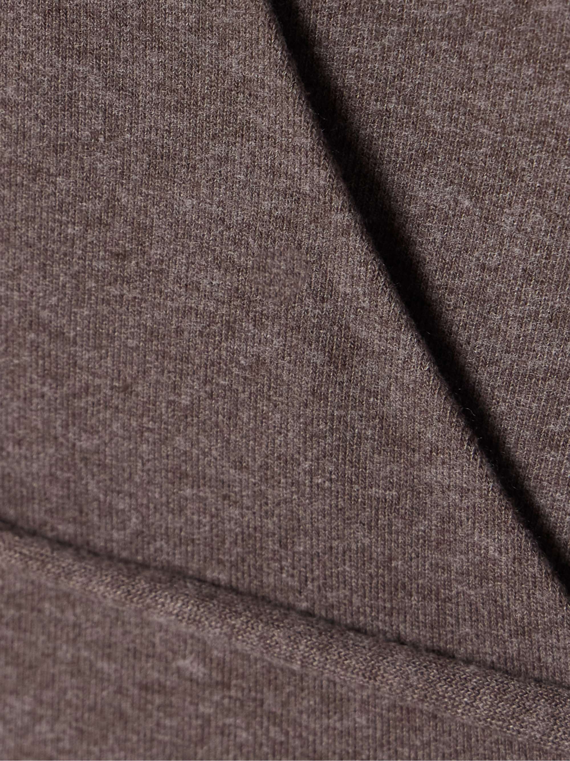 Lauren brushed-jersey wrap top view
