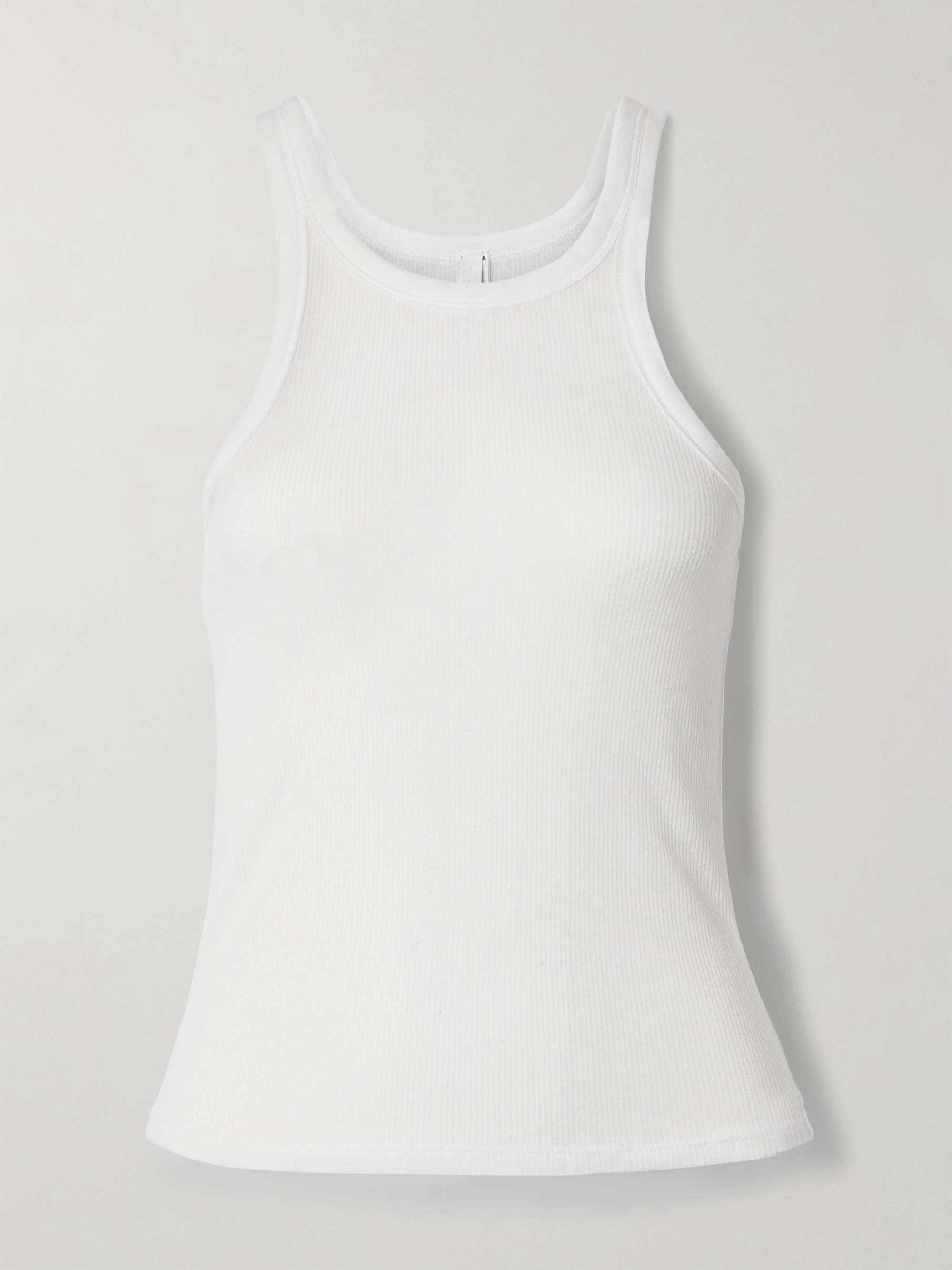 Sheer Stretch-Jersey Tank view