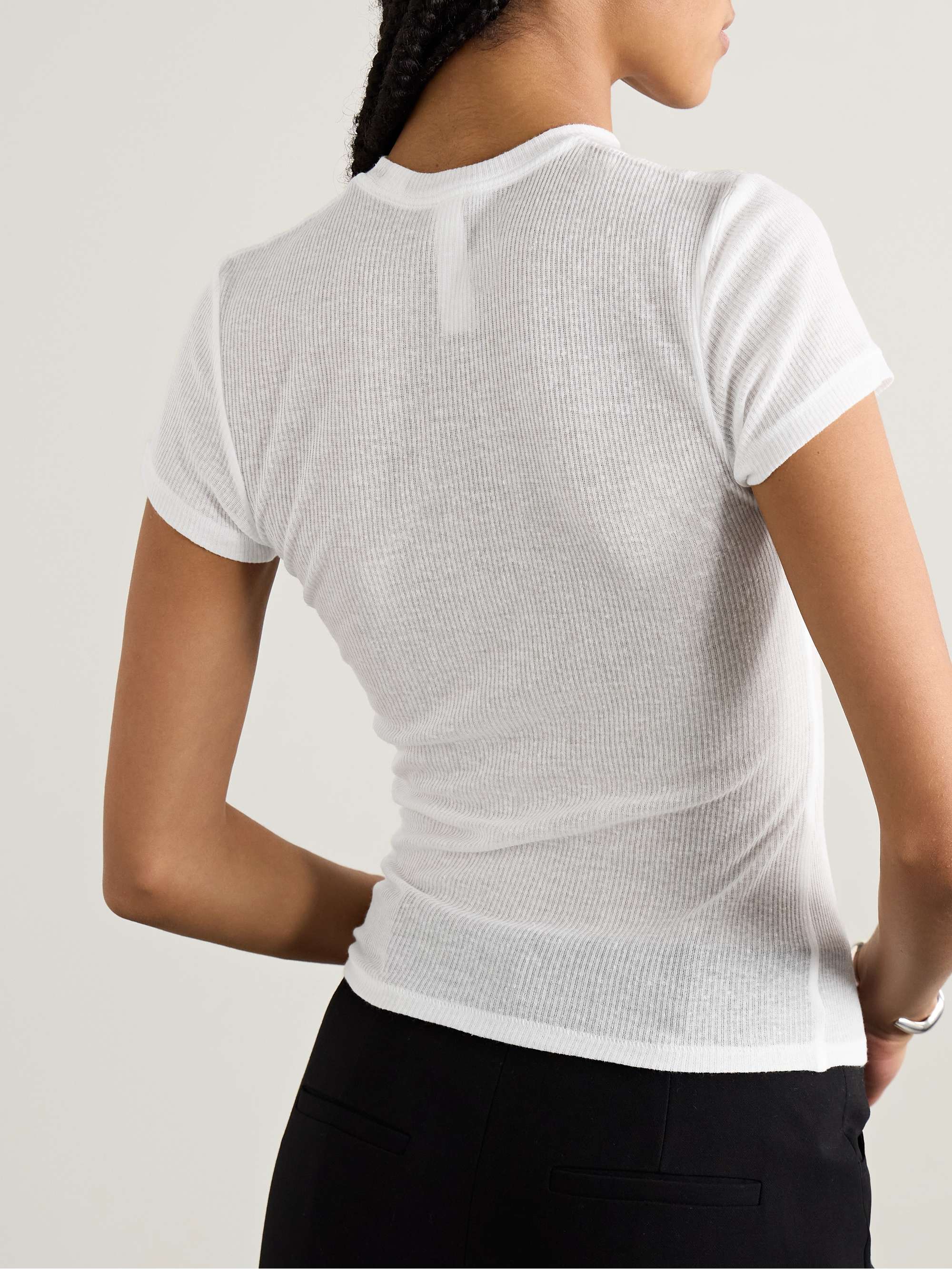 Sheer Stretch-Jersey T-Shirt view