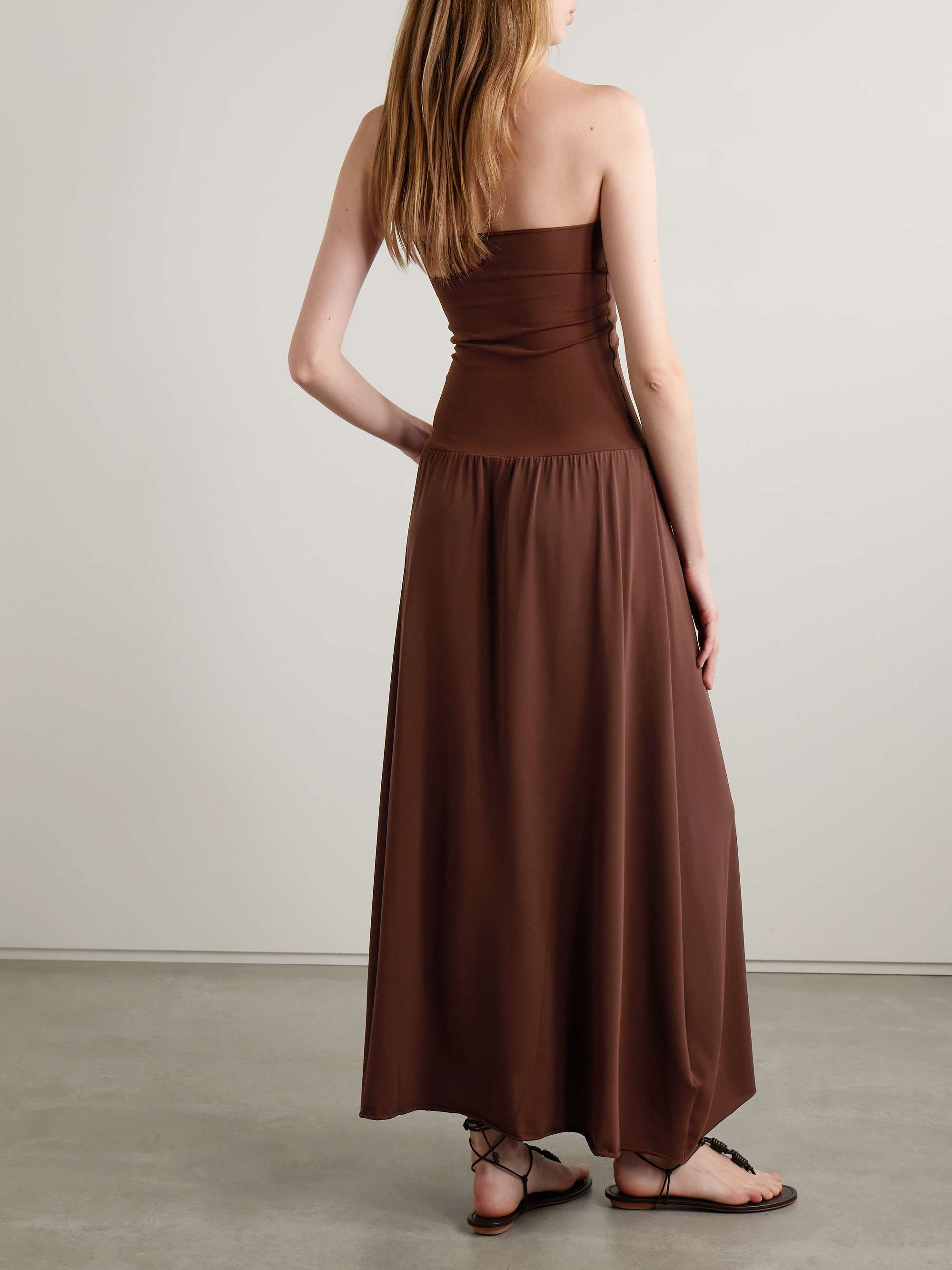 Oda strapless stretch-jersey maxi dress view