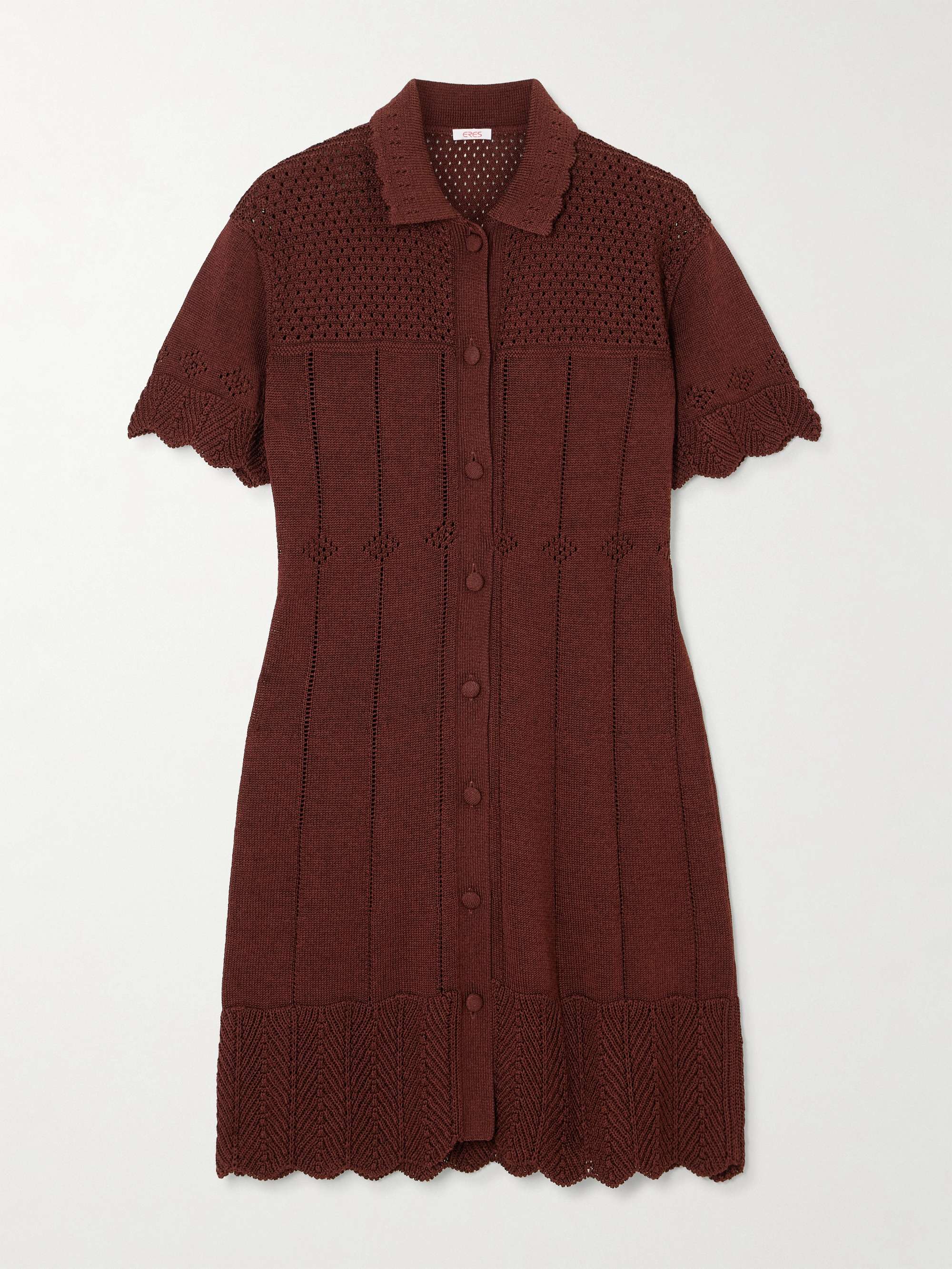 Chimère Onirique open-knit cotton-blend dress view