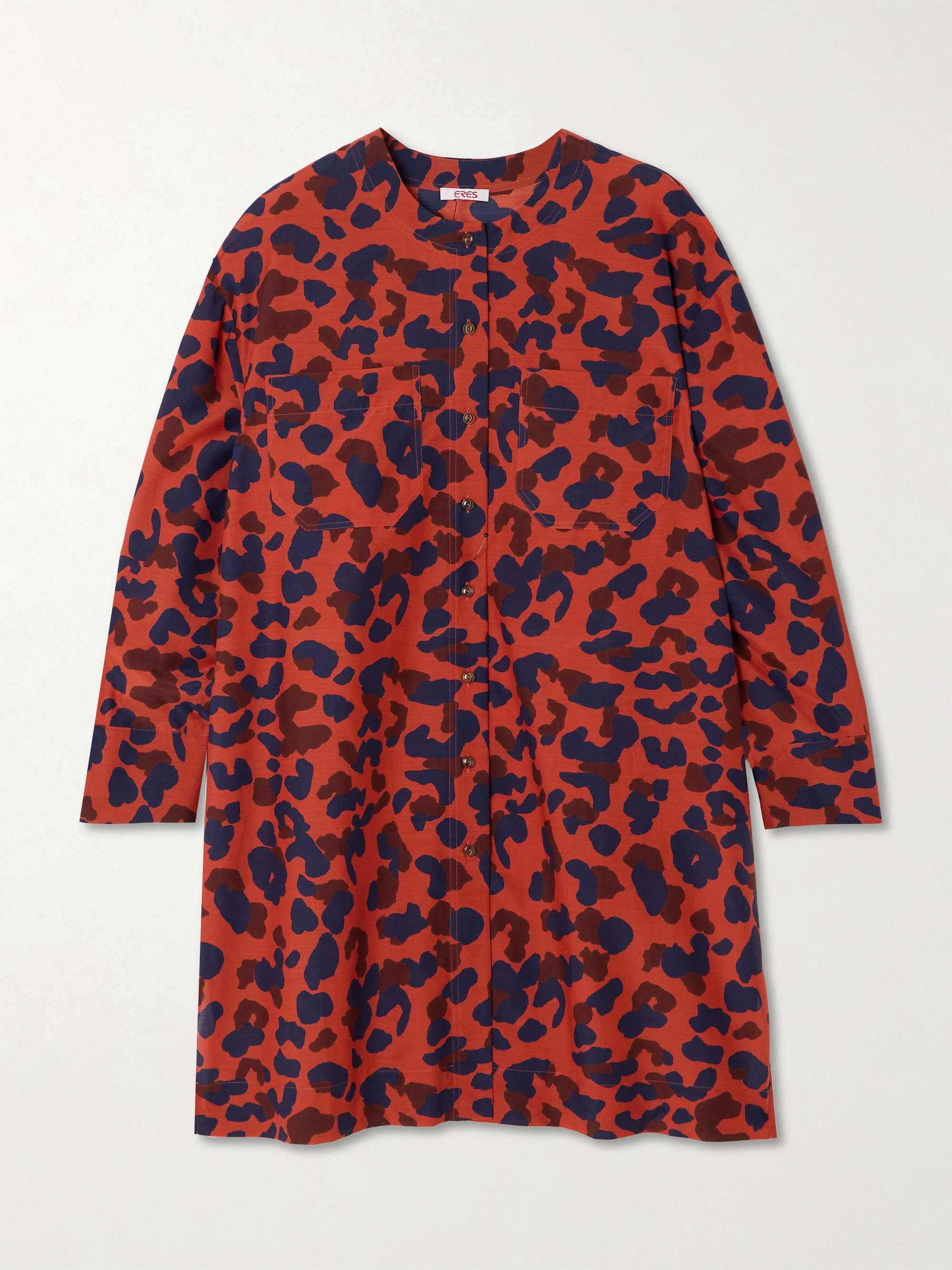 Récifs printed cotton and silk-blend shirt view