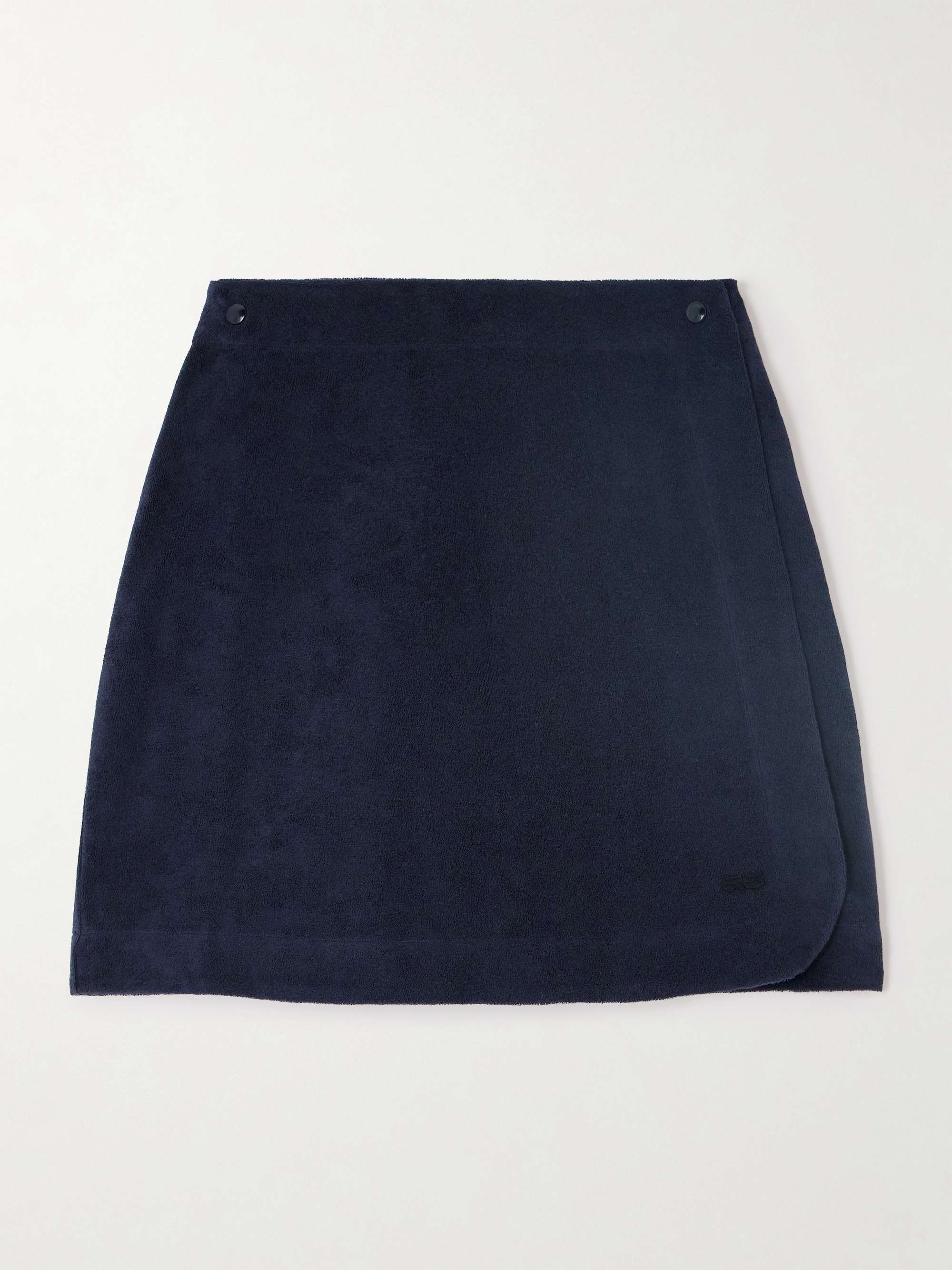 Spa cotton-terry mini wrap skirt view