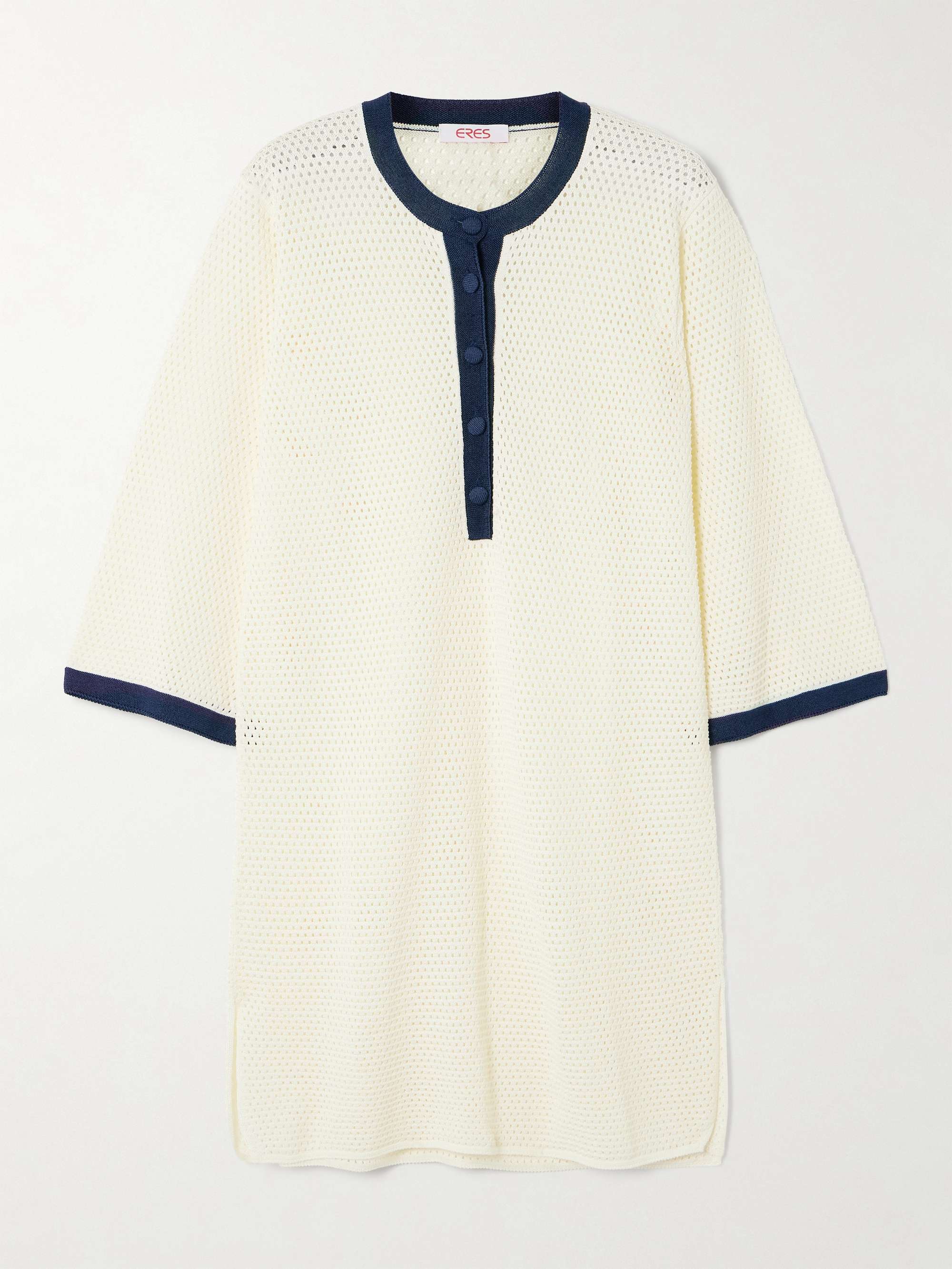 Albatros open-knit cotton-blend mini dress view