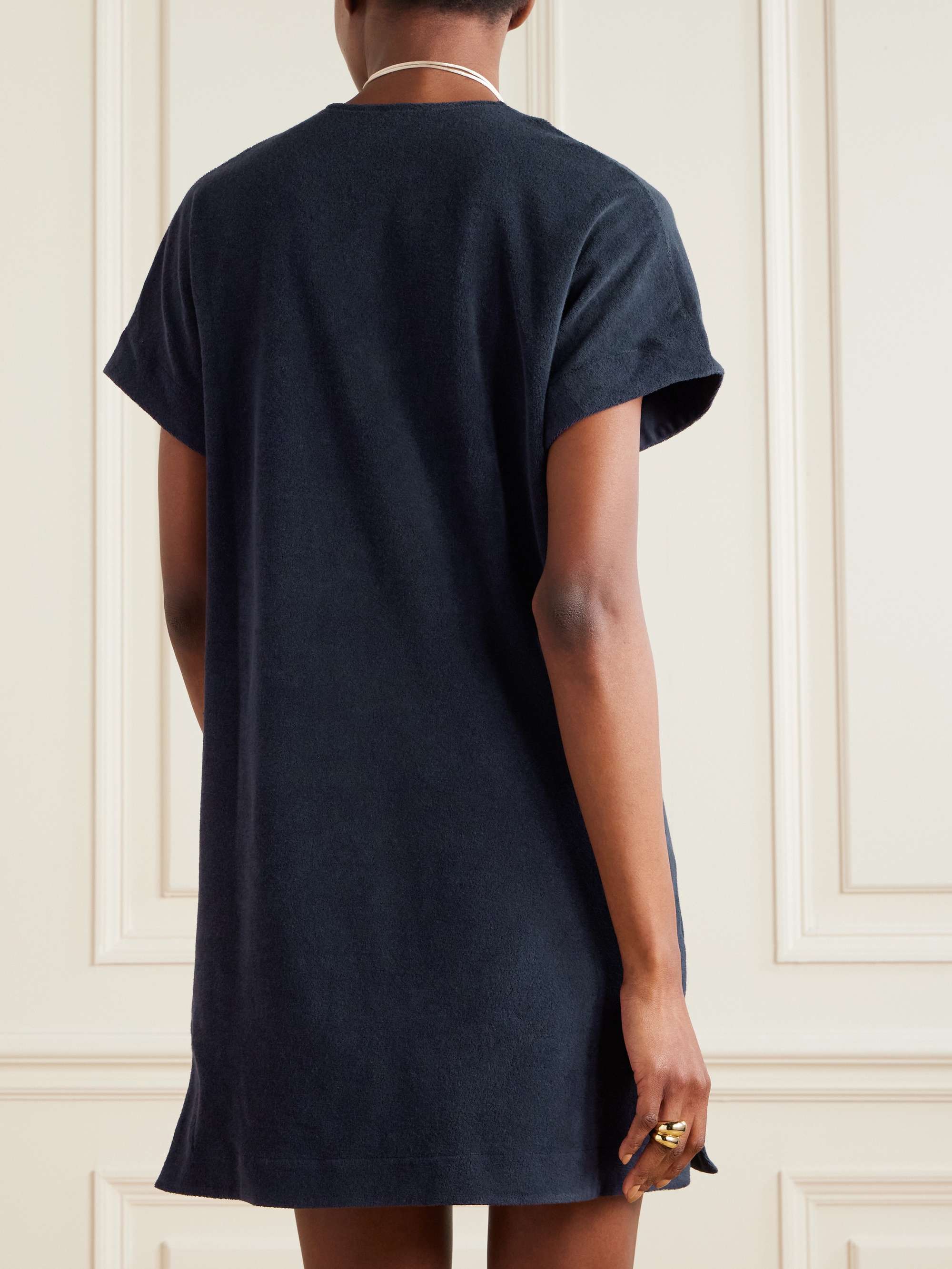 Cotton-terry mini dress view