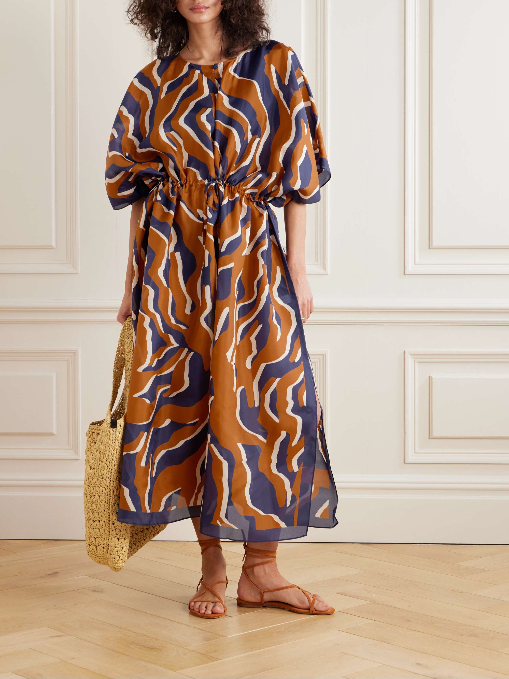 Continent Archipel printed silk-chiffon kaftan view