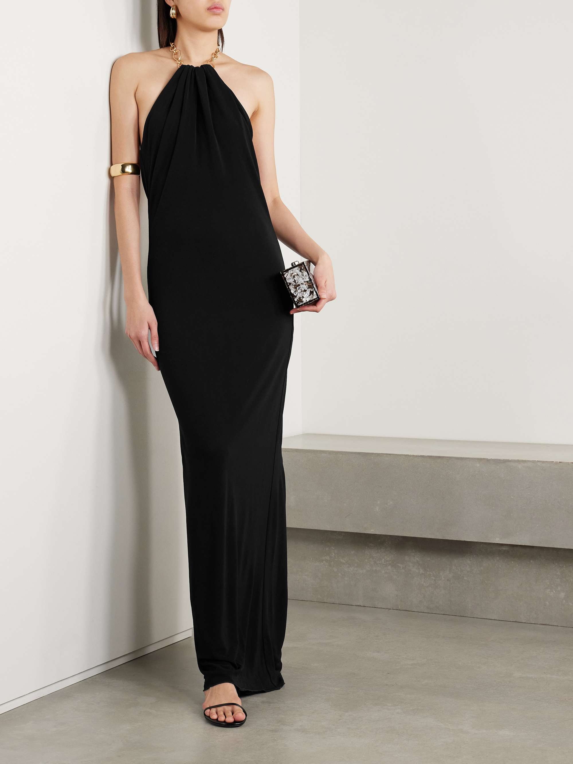 Soren embellished jersey halterneck gown view