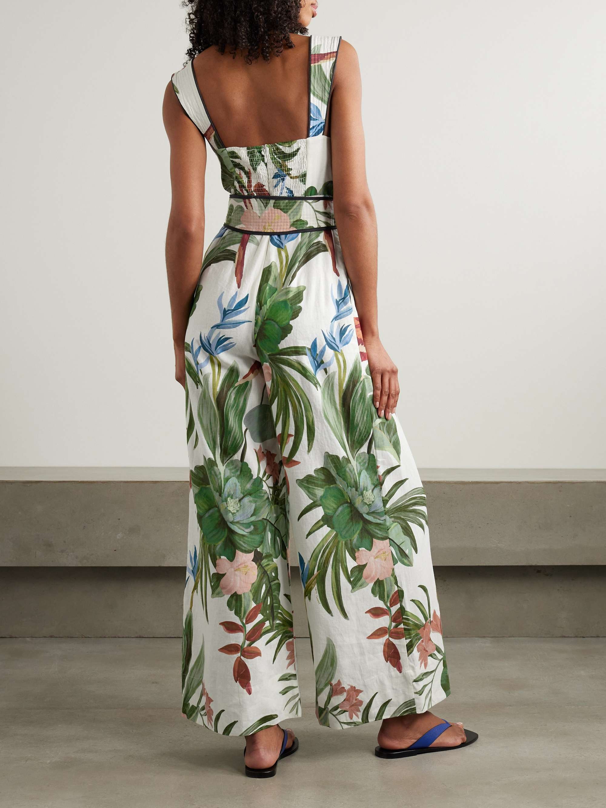 Midnight Macaw Fiesta printed linen-blend jumpsuit view