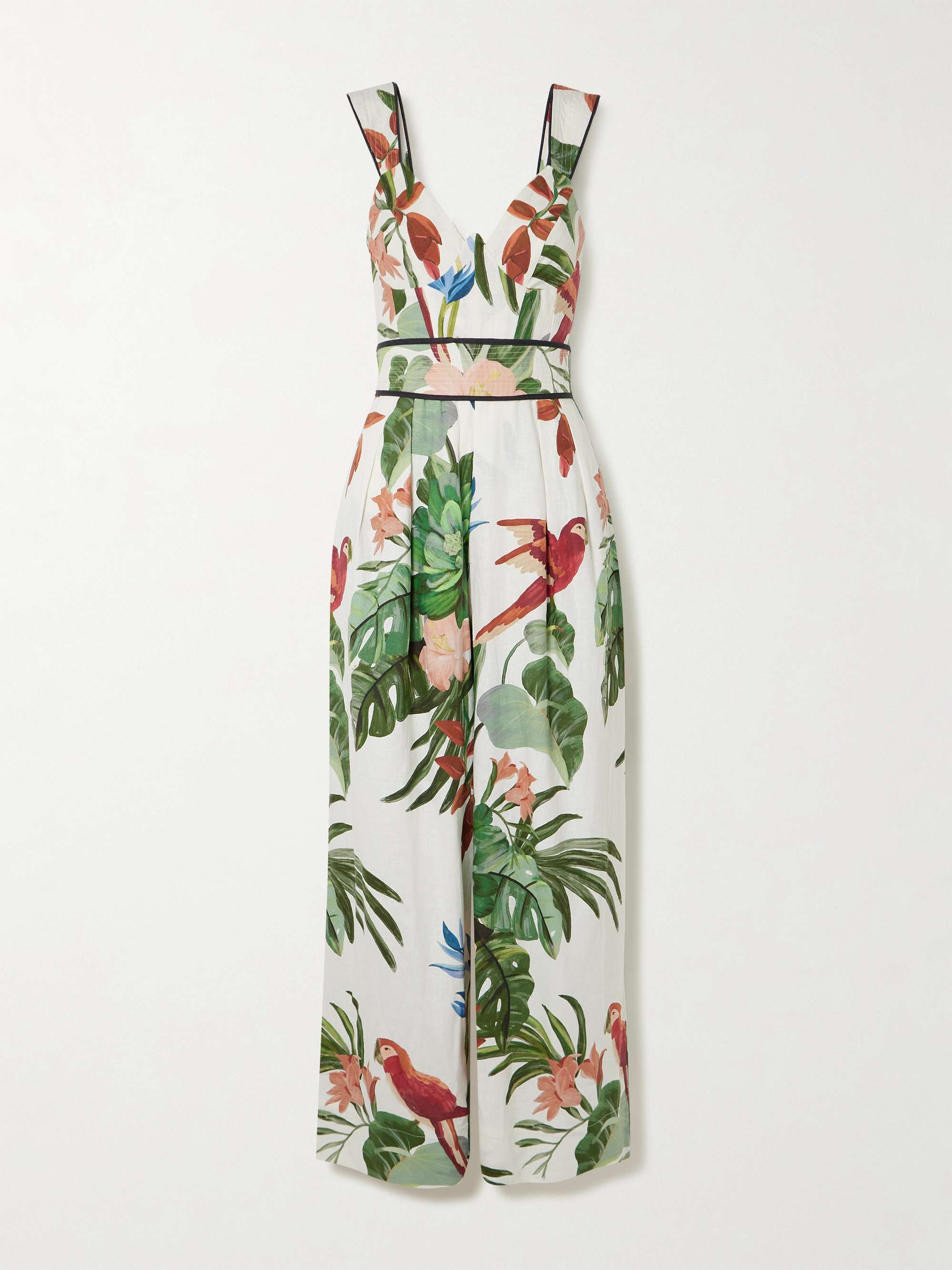 Midnight Macaw Fiesta printed linen-blend jumpsuit view