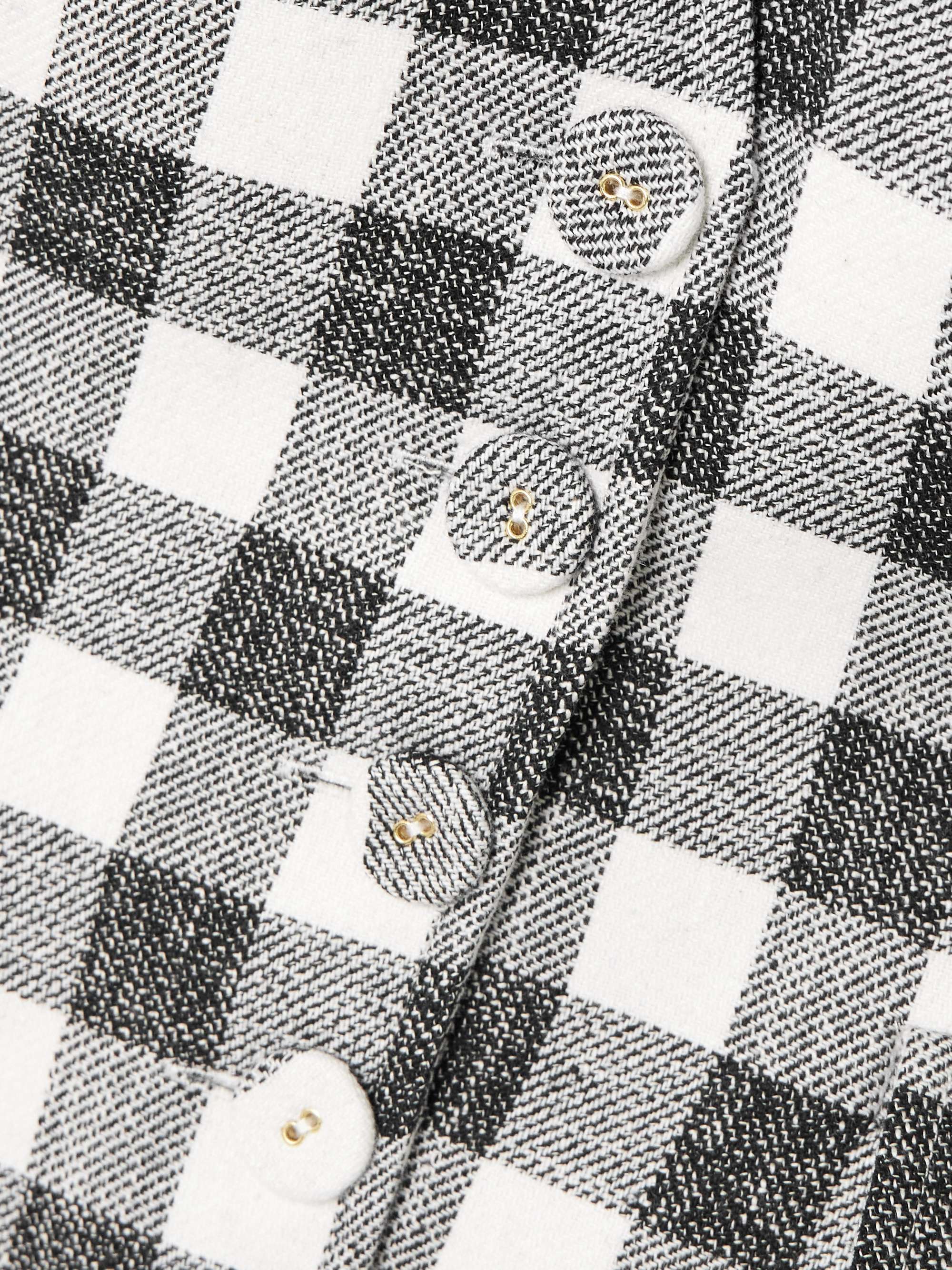 Prescott gingham cotton-blend top view