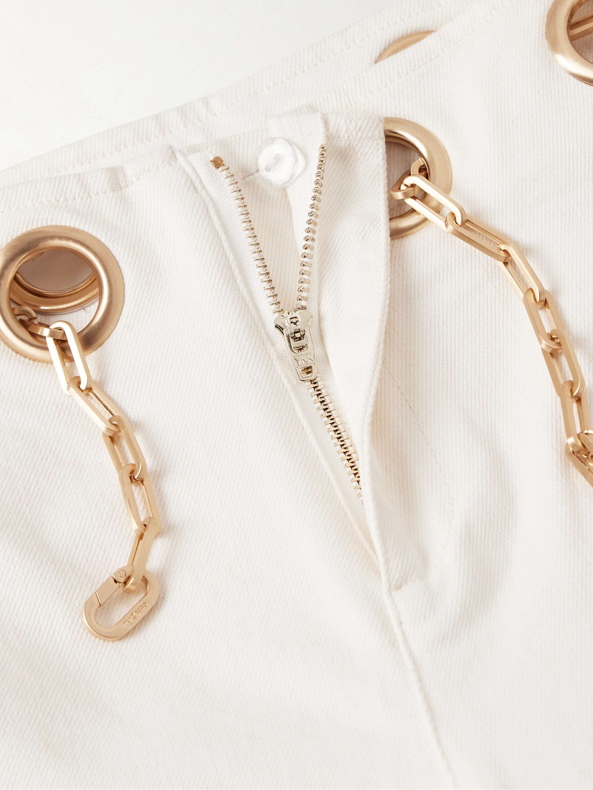 Sydney belted embellished low-rise wide-leg jeans view