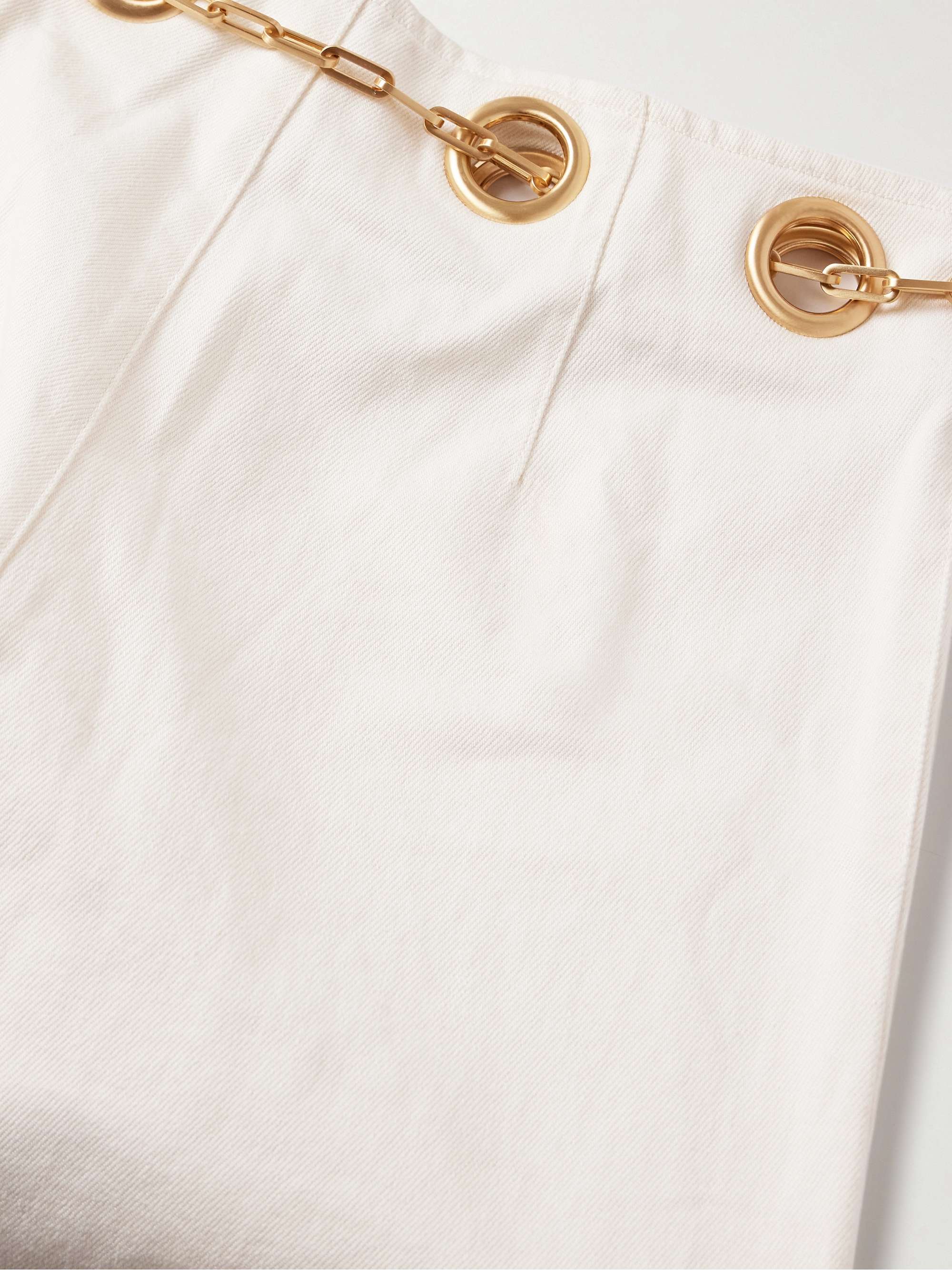 Sydney belted embellished low-rise wide-leg jeans view
