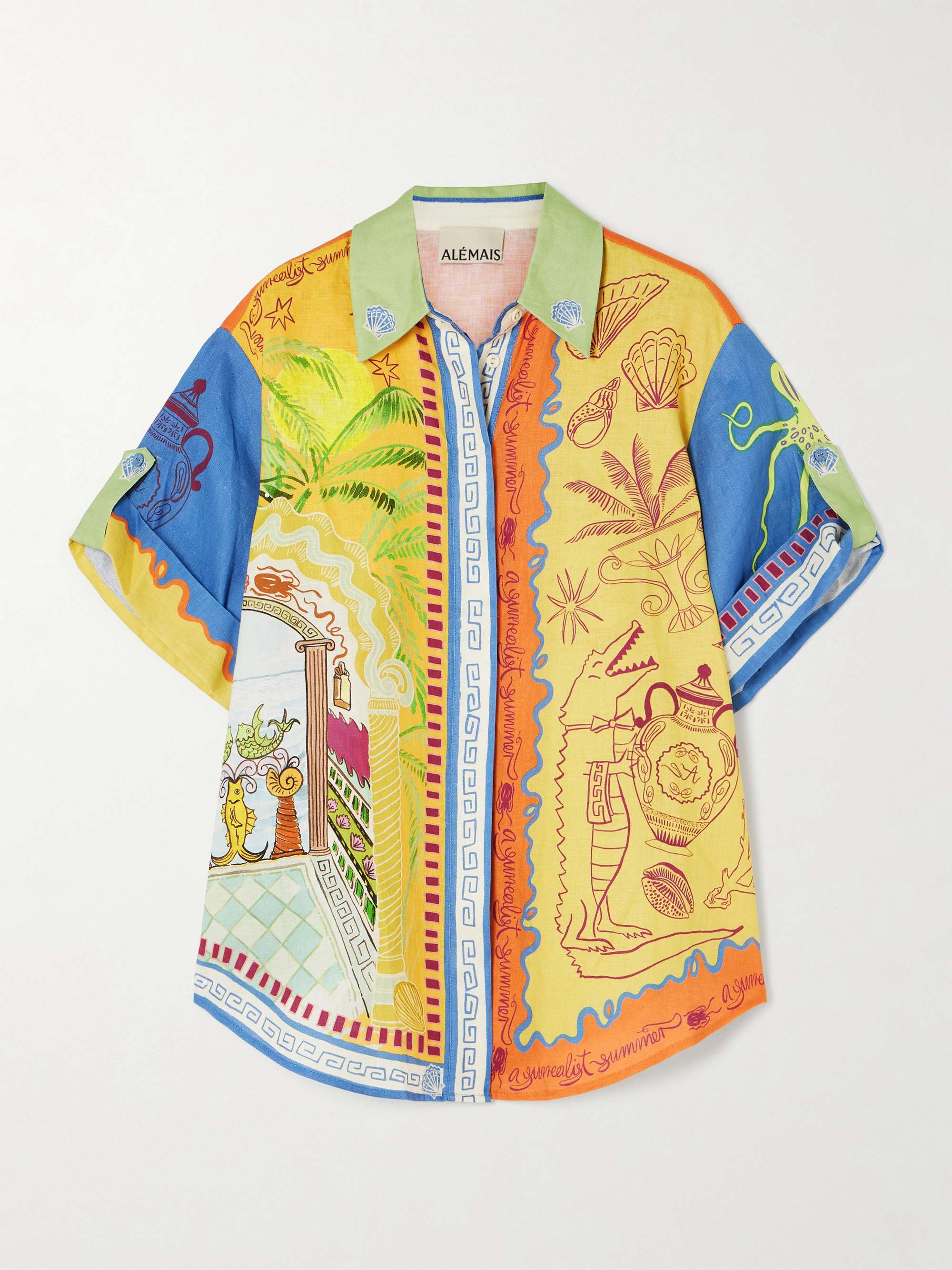 + Sam Pauletto printed linen shirt view