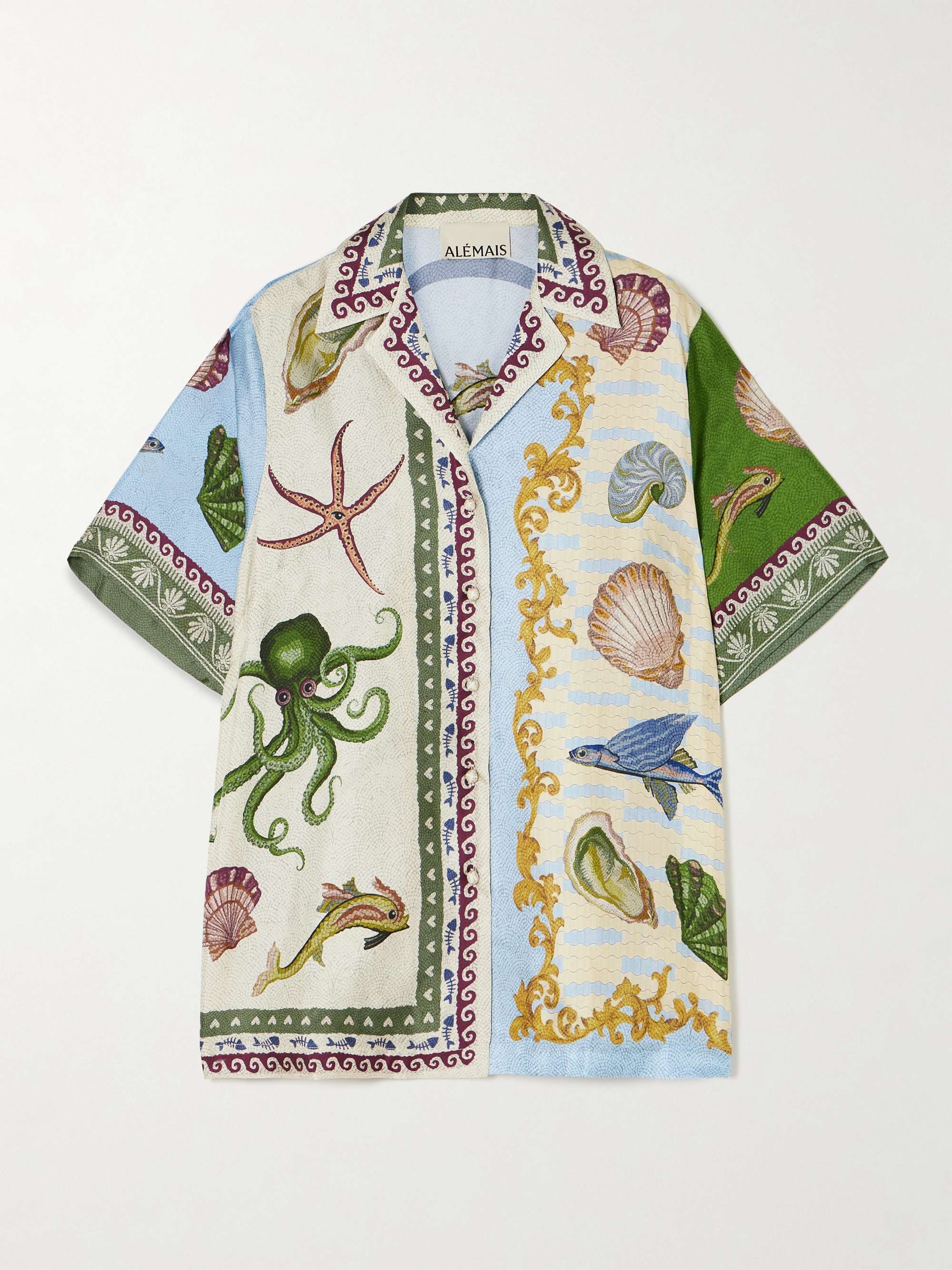+ Sam Pauletto Bath House printed silk-twill shirt view