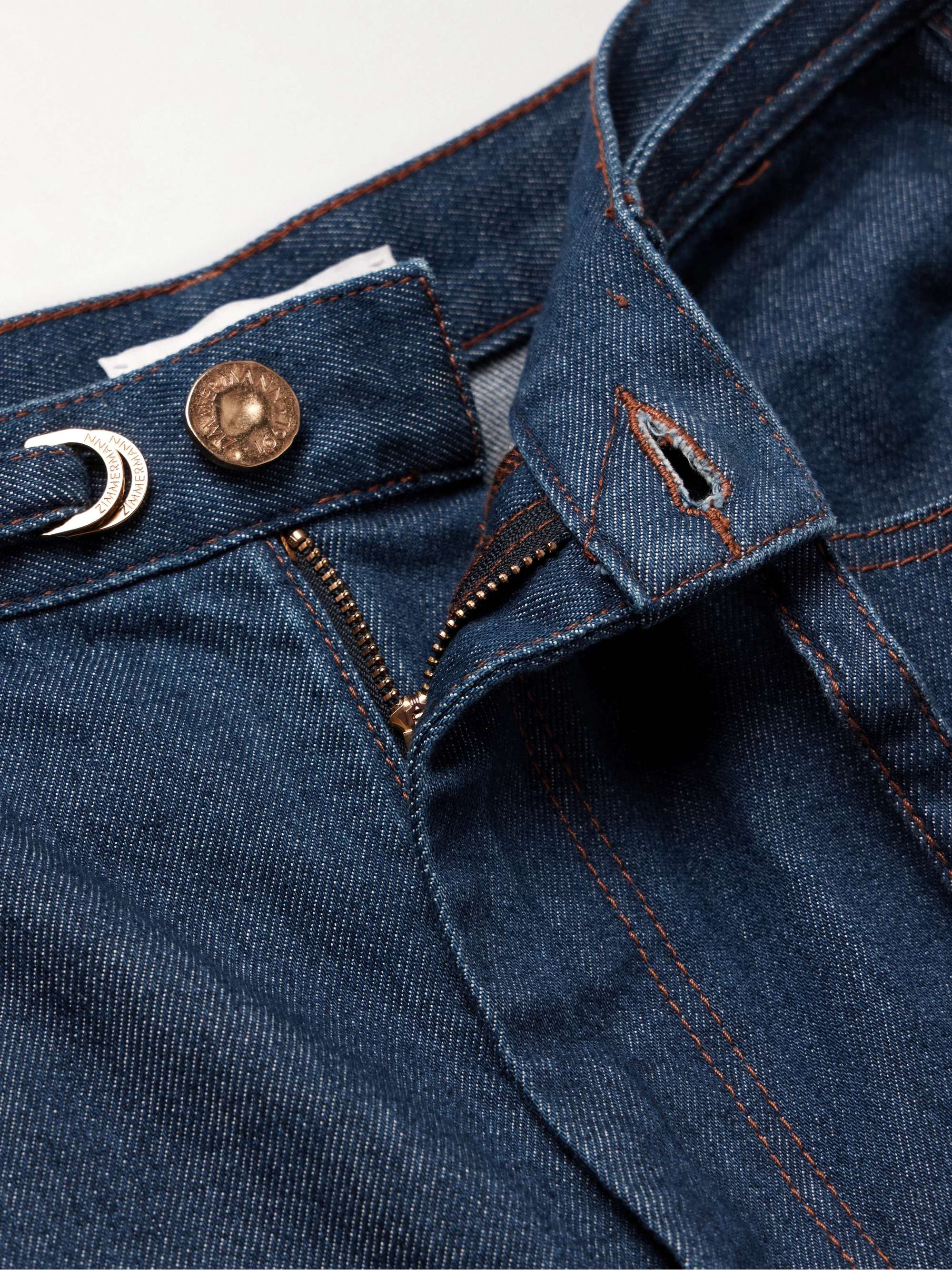 Illuminate belted high-rise wide-leg jeans view