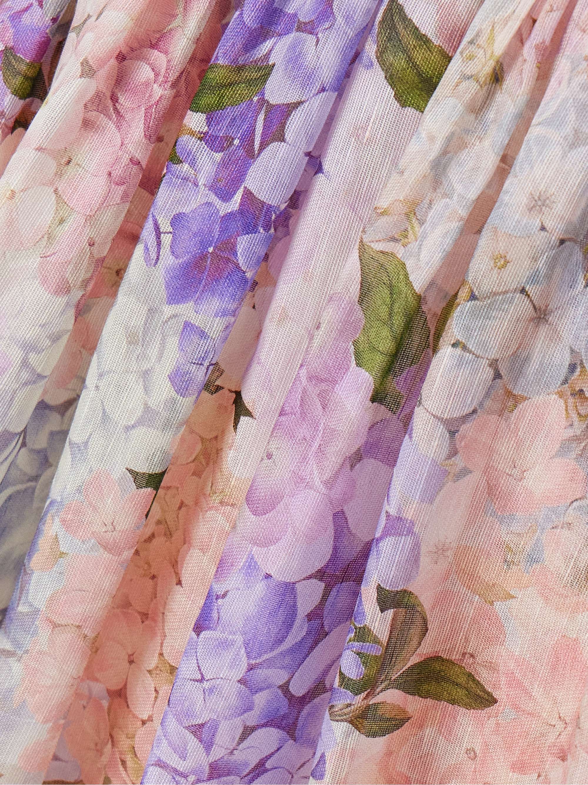 Dawning belted floral-print linen and silk-blend midi dress view