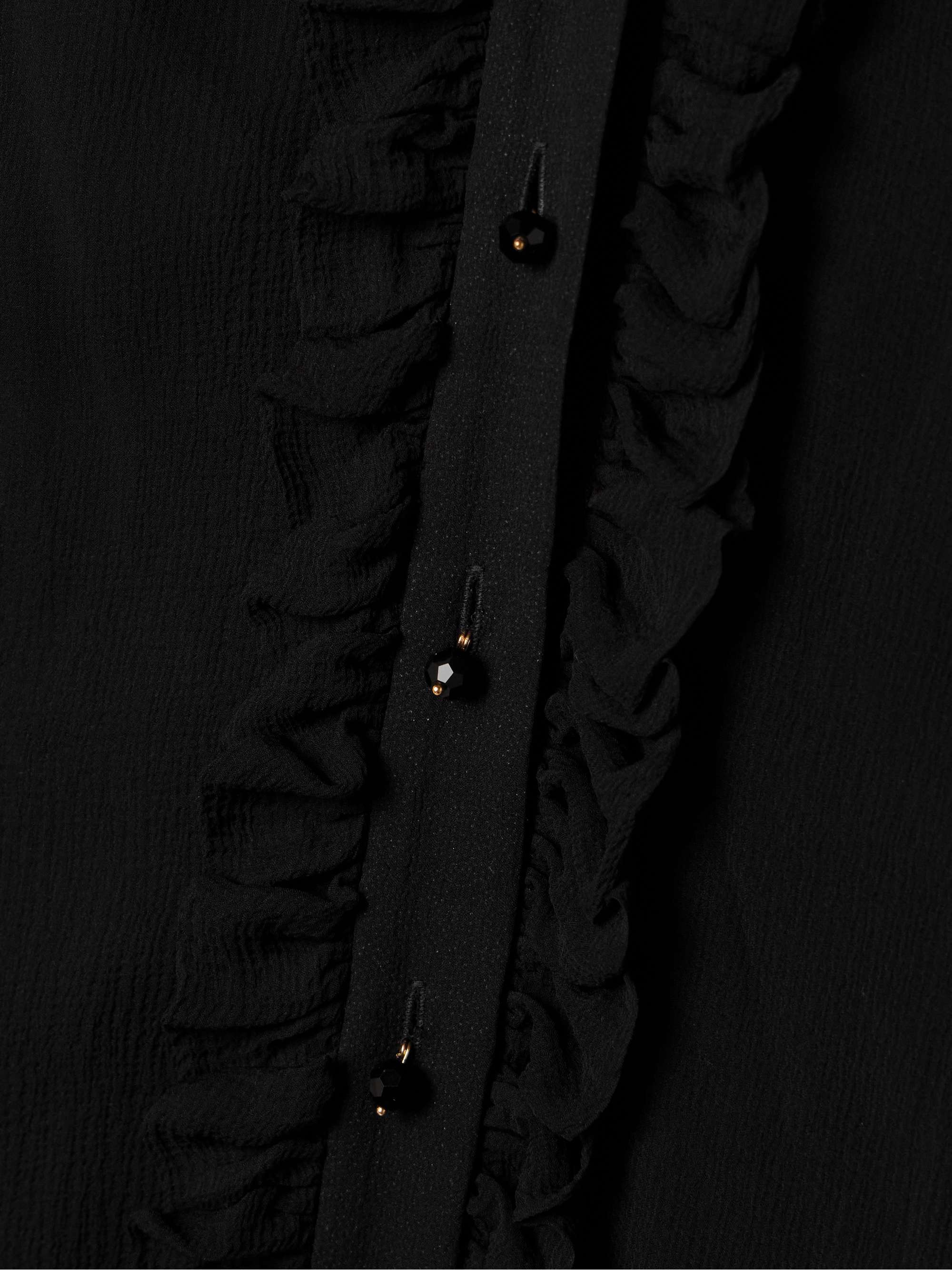 Illuminate cape-effect ruffled crepon shirt view