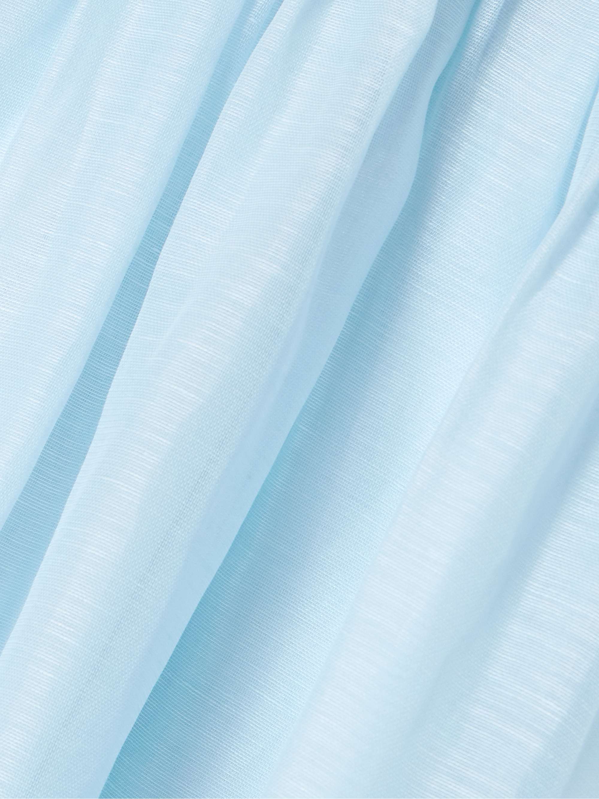 Illuminate pleated linen and silk-blend midi dress view