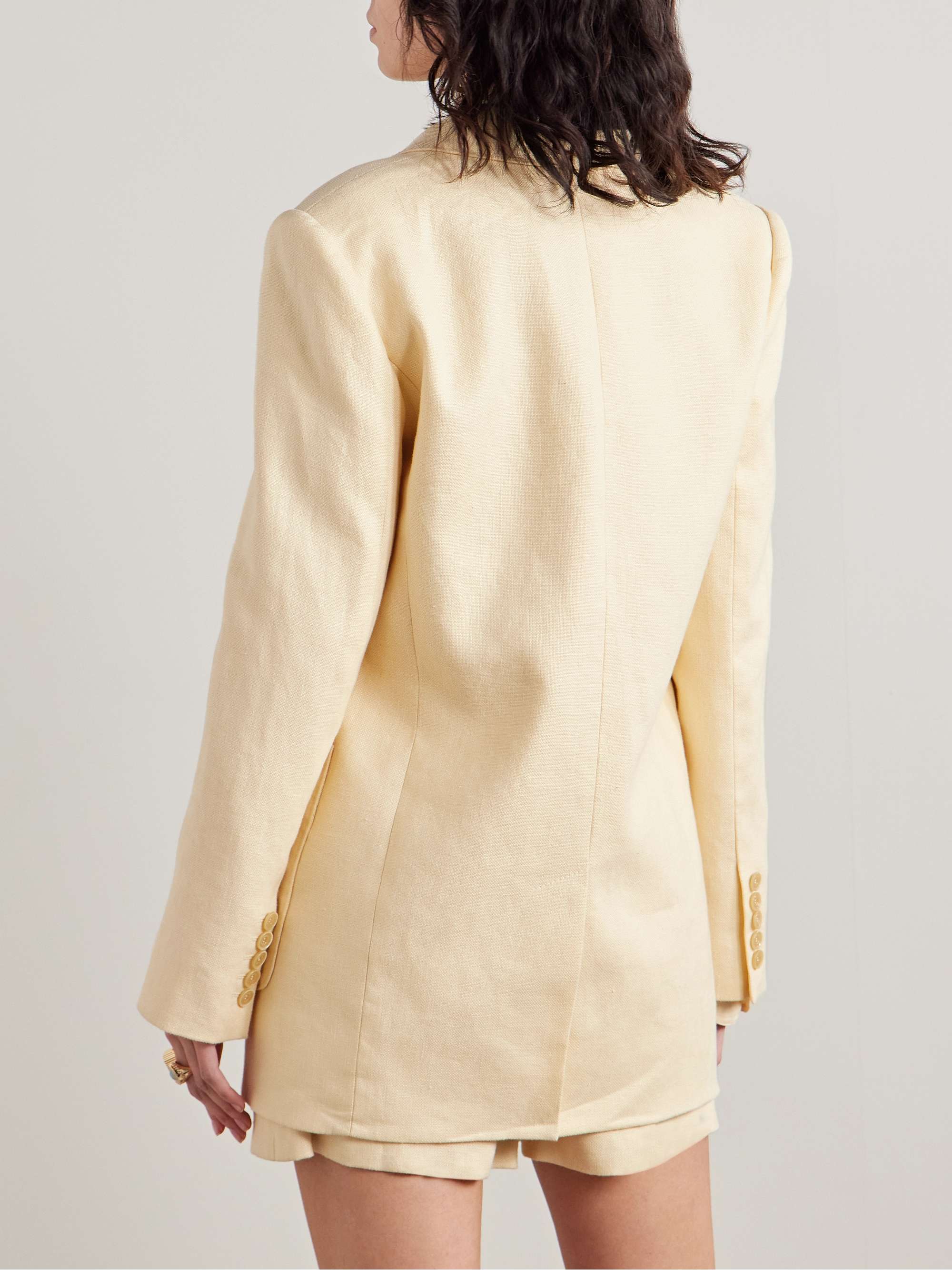 Illuminate linen blazer view